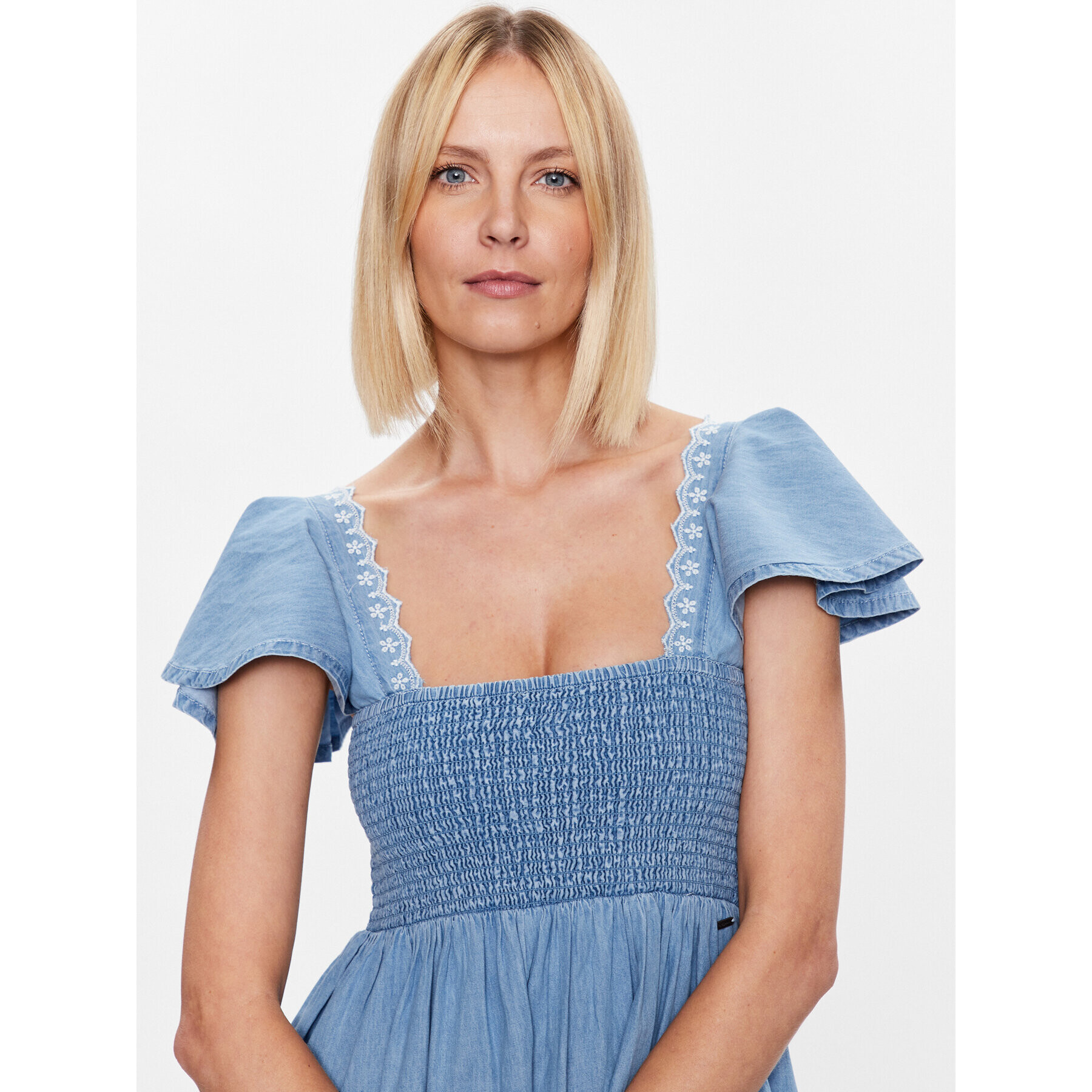 Pepe Jeans Ежедневна рокля Adele PL953221 Син Regular Fit - Pepit.bg
