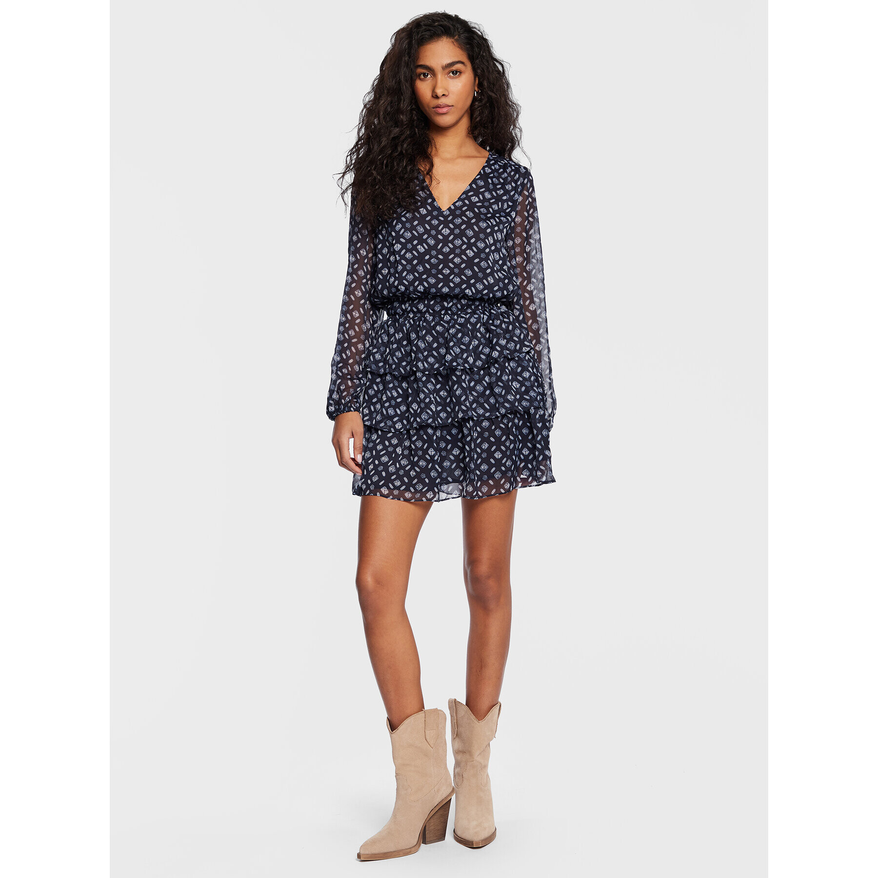Pepe Jeans Ежедневна рокля Eyra PL953255 Тъмносин Regular Fit - Pepit.bg