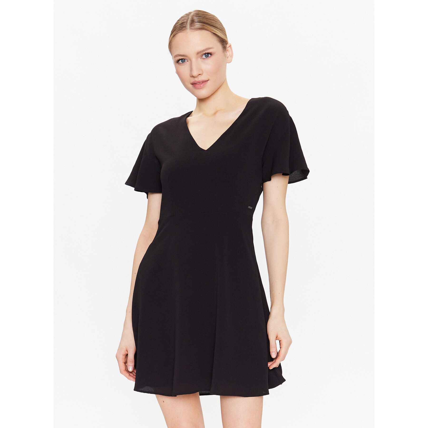 Pepe Jeans Ежедневна рокля Pat PL953206 Черен Regular Fit - Pepit.bg