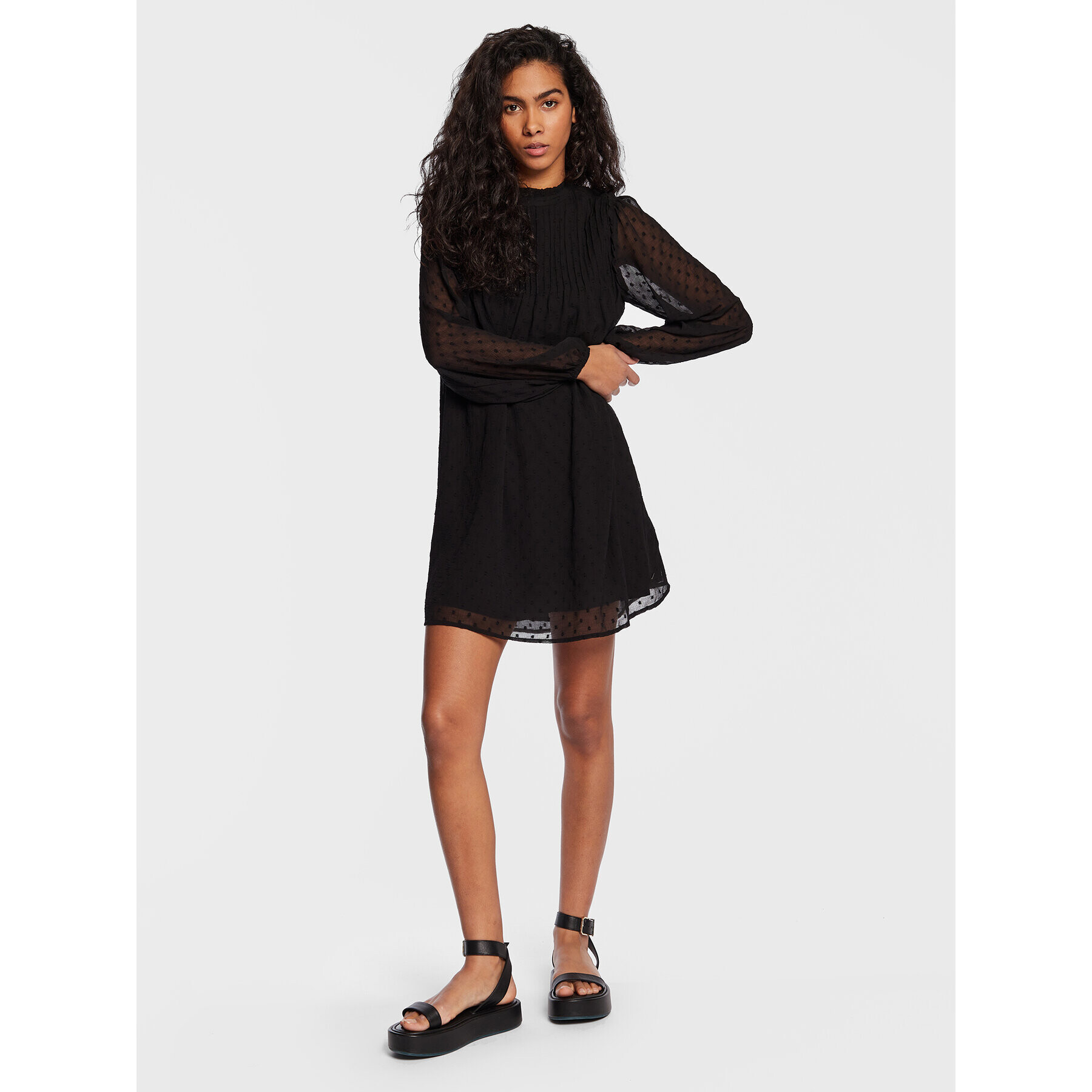 Pepe Jeans Ежедневна рокля Peony PL953210 Черен Regular Fit - Pepit.bg