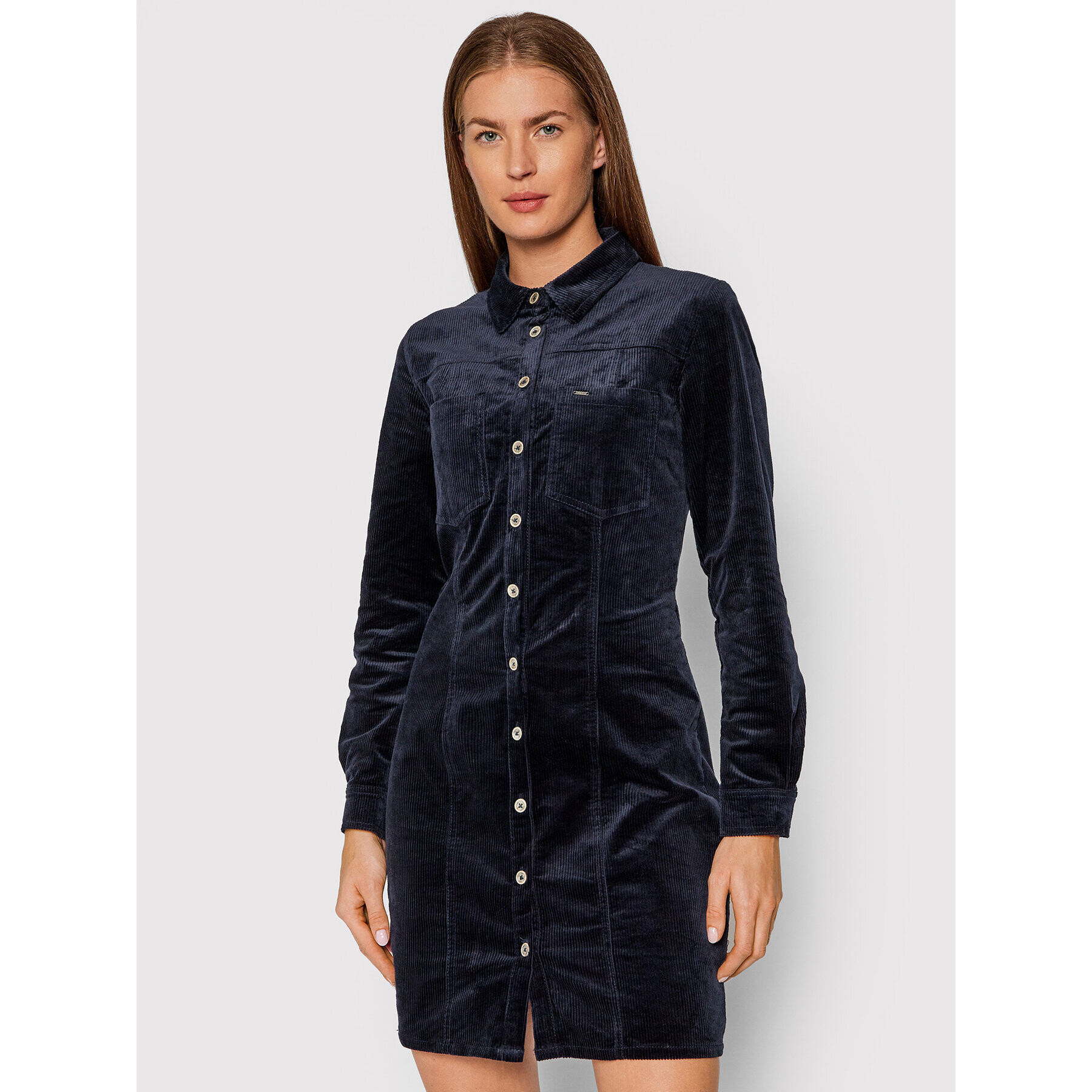 Pepe Jeans Ежедневна рокля Esmeraldas PL952925 Тъмносин Regular Fit - Pepit.bg