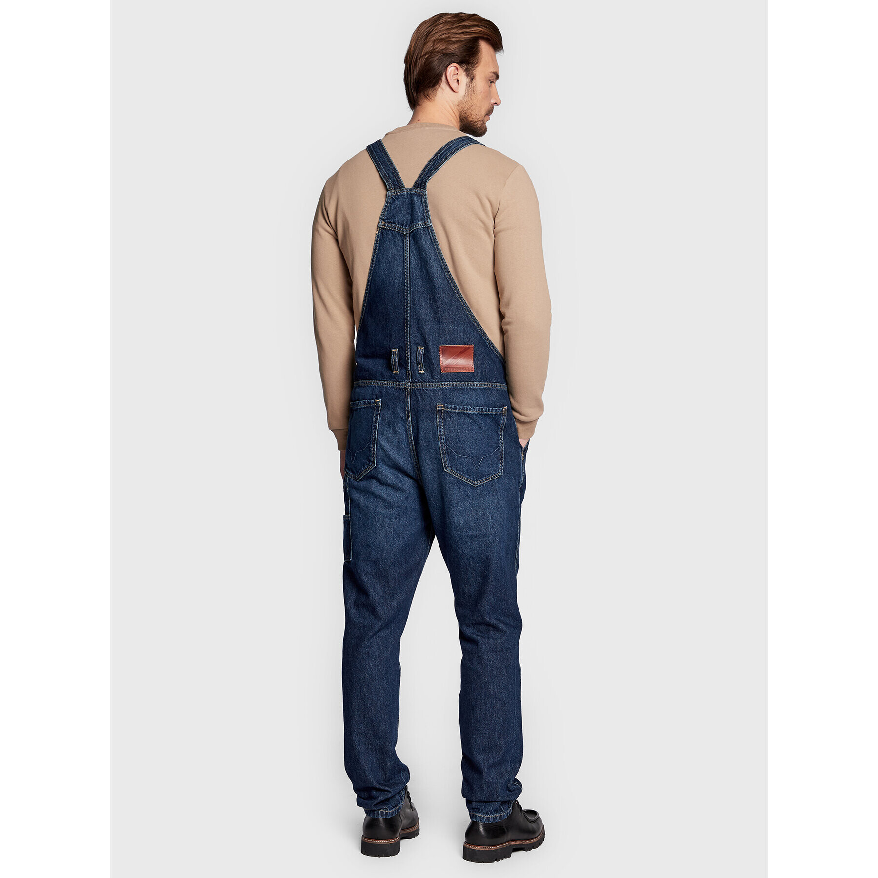 Pepe Jeans Гащеризон с презрамки Dougie PM230046 Син Loose Fit - Pepit.bg