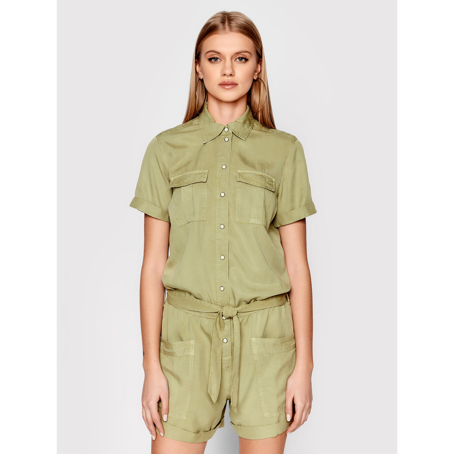 Pepe Jeans Гащеризон Safari Tess PL230399 Зелен Regular Fit - Pepit.bg