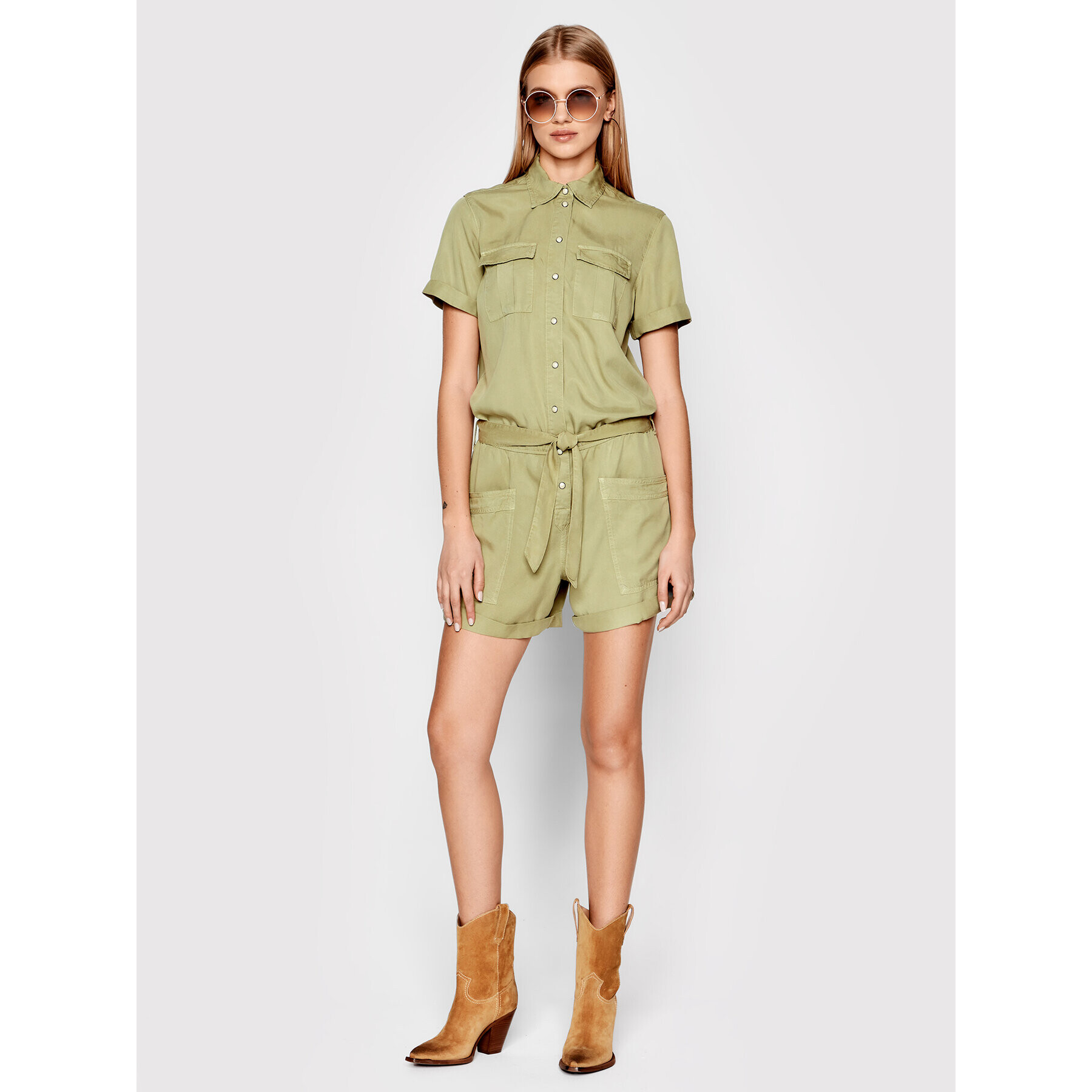 Pepe Jeans Гащеризон Safari Tess PL230399 Зелен Regular Fit - Pepit.bg