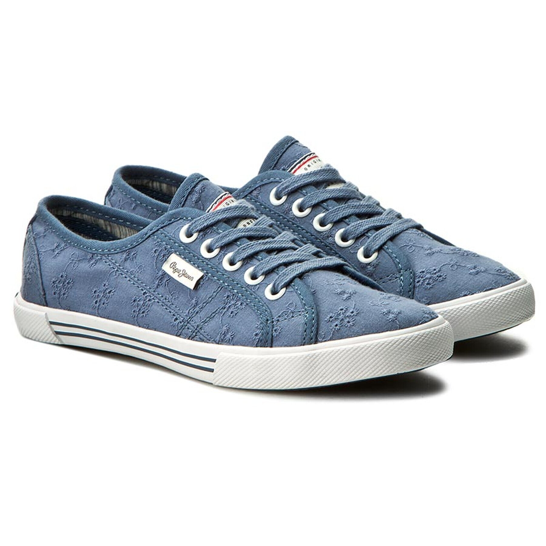 Pepe Jeans Гуменки Aberlady Anglaise PLS30501 Син - Pepit.bg