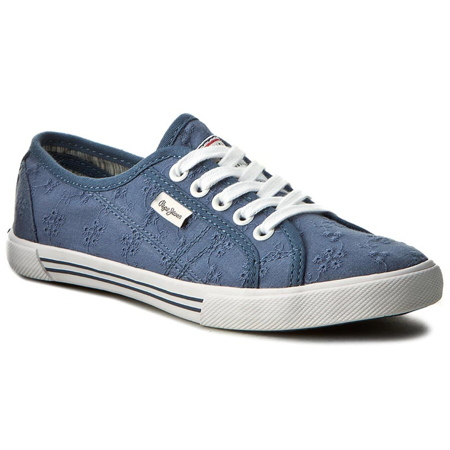 Pepe Jeans Гуменки Aberlady Anglaise PLS30501 Син - Pepit.bg