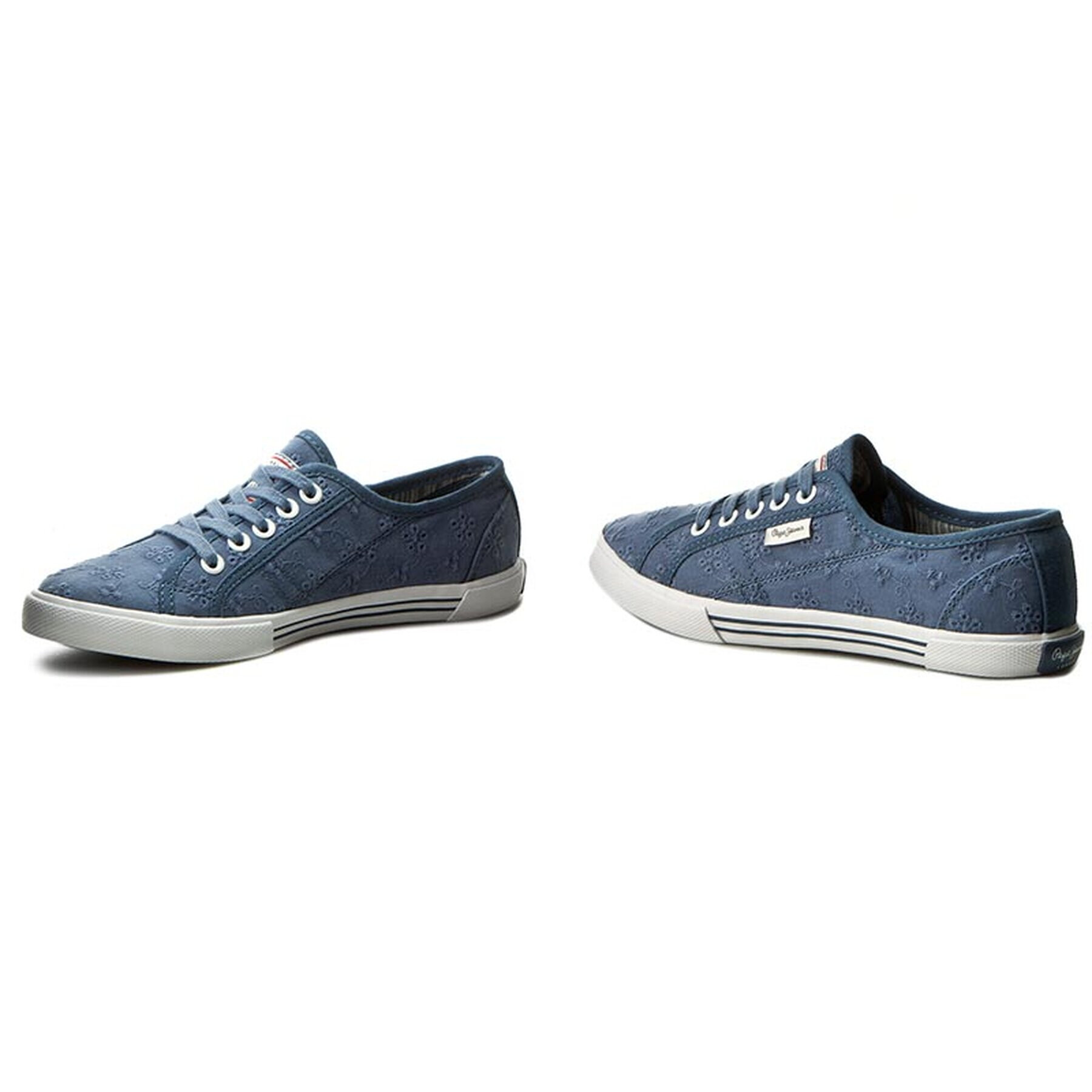 Pepe Jeans Гуменки Aberlady Anglaise PLS30501 Син - Pepit.bg