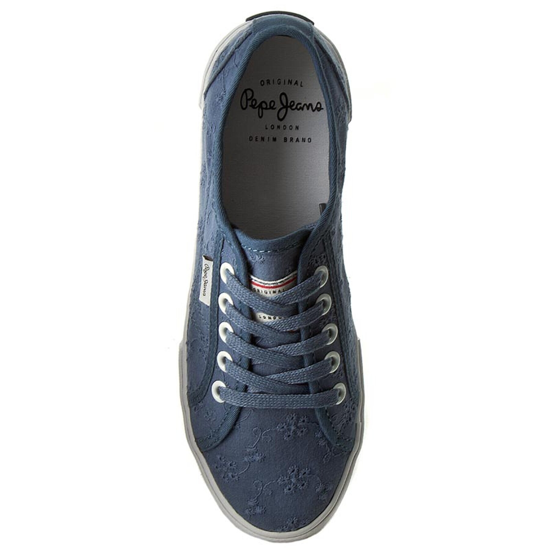 Pepe Jeans Гуменки Aberlady Anglaise PLS30501 Син - Pepit.bg
