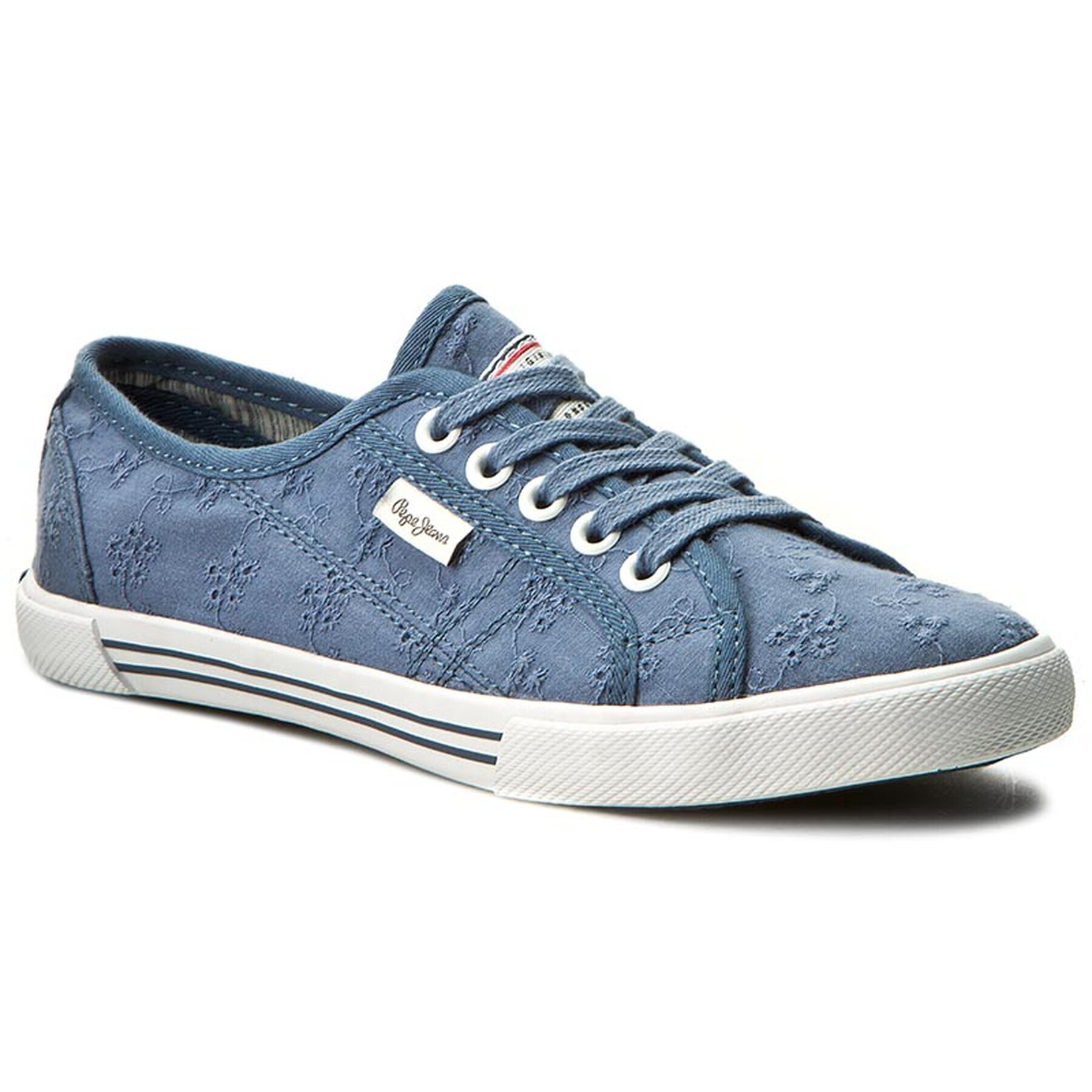Pepe Jeans Гуменки Aberlady Anglaise PLS30501 Син - Pepit.bg