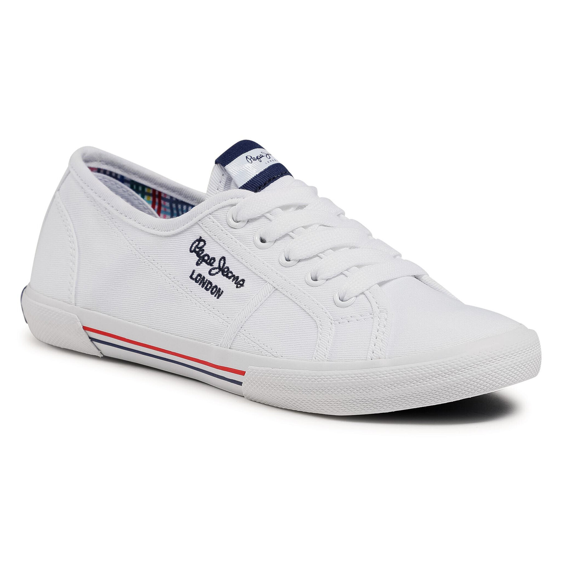 Pepe Jeans Гуменки Aberlady Ecobass PLS31193 Бял - Pepit.bg