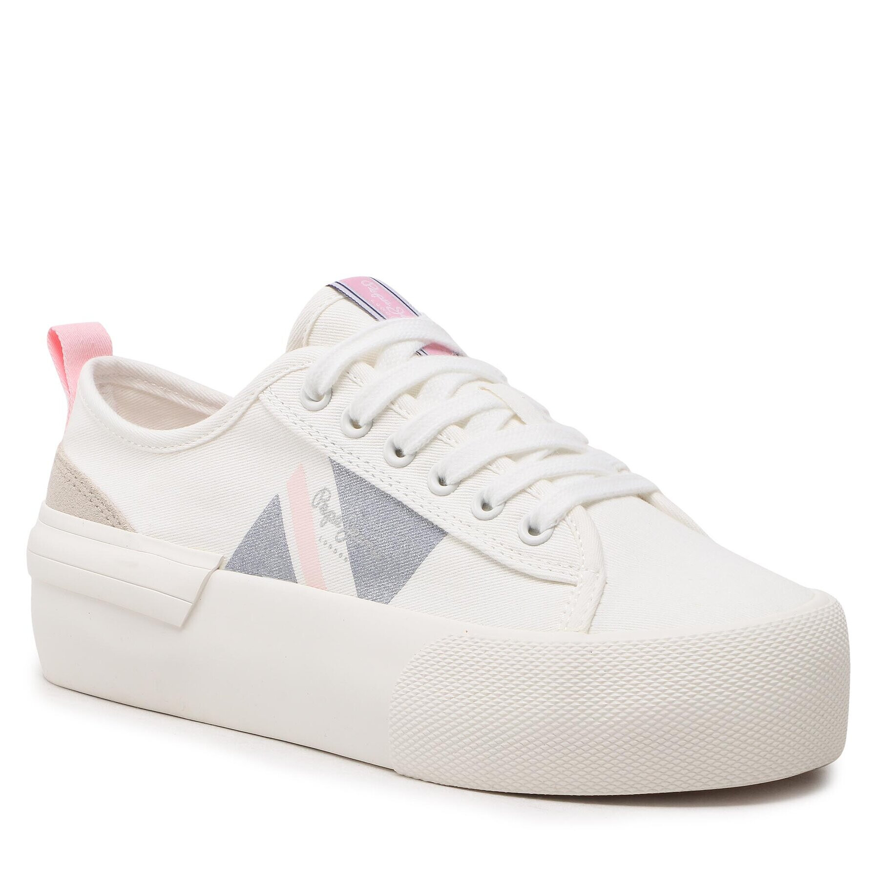Pepe Jeans Гуменки Allen Flag Color W PLS31488 Бял - Pepit.bg