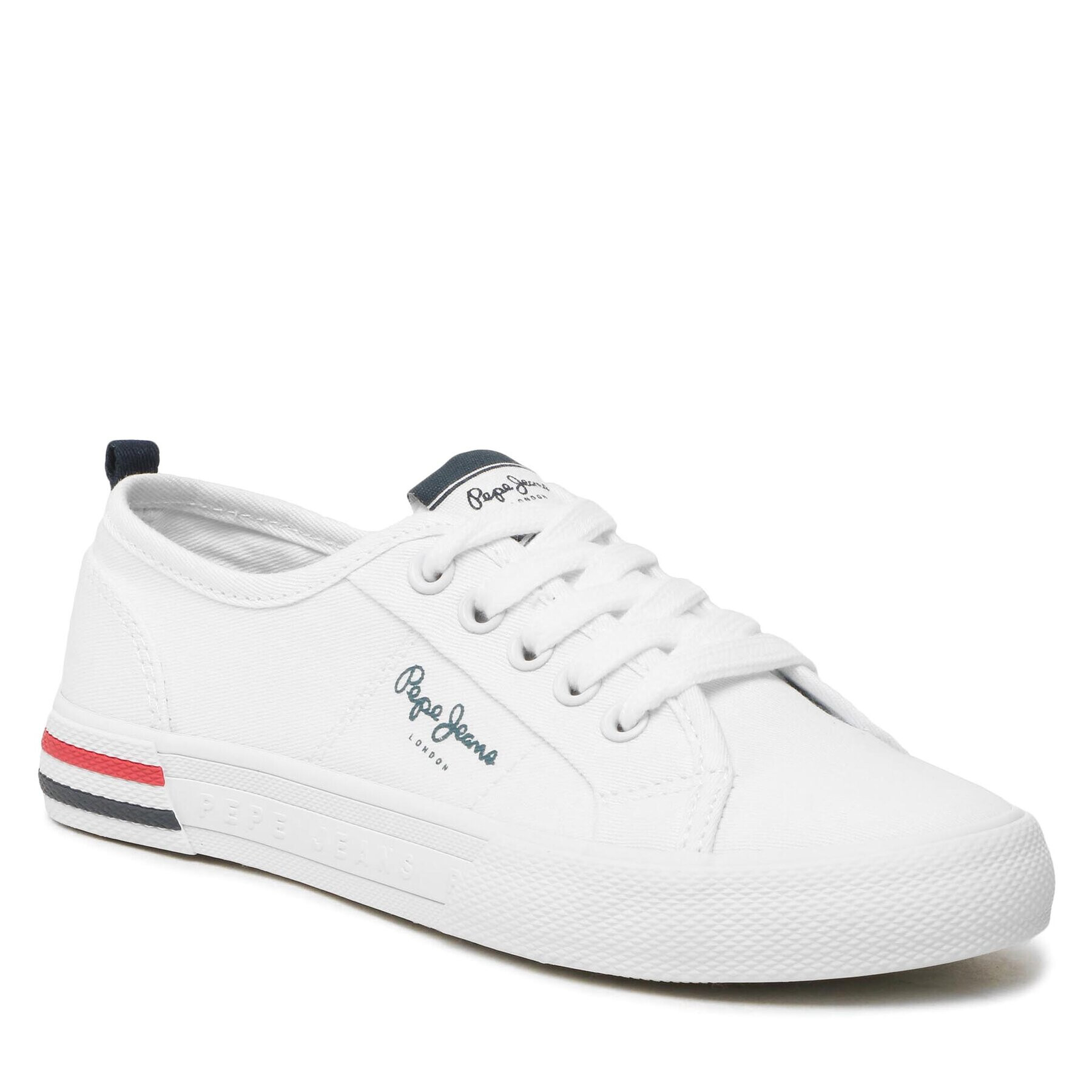 Pepe Jeans Гуменки Brady Basic Boy PBS30549 Бял - Pepit.bg