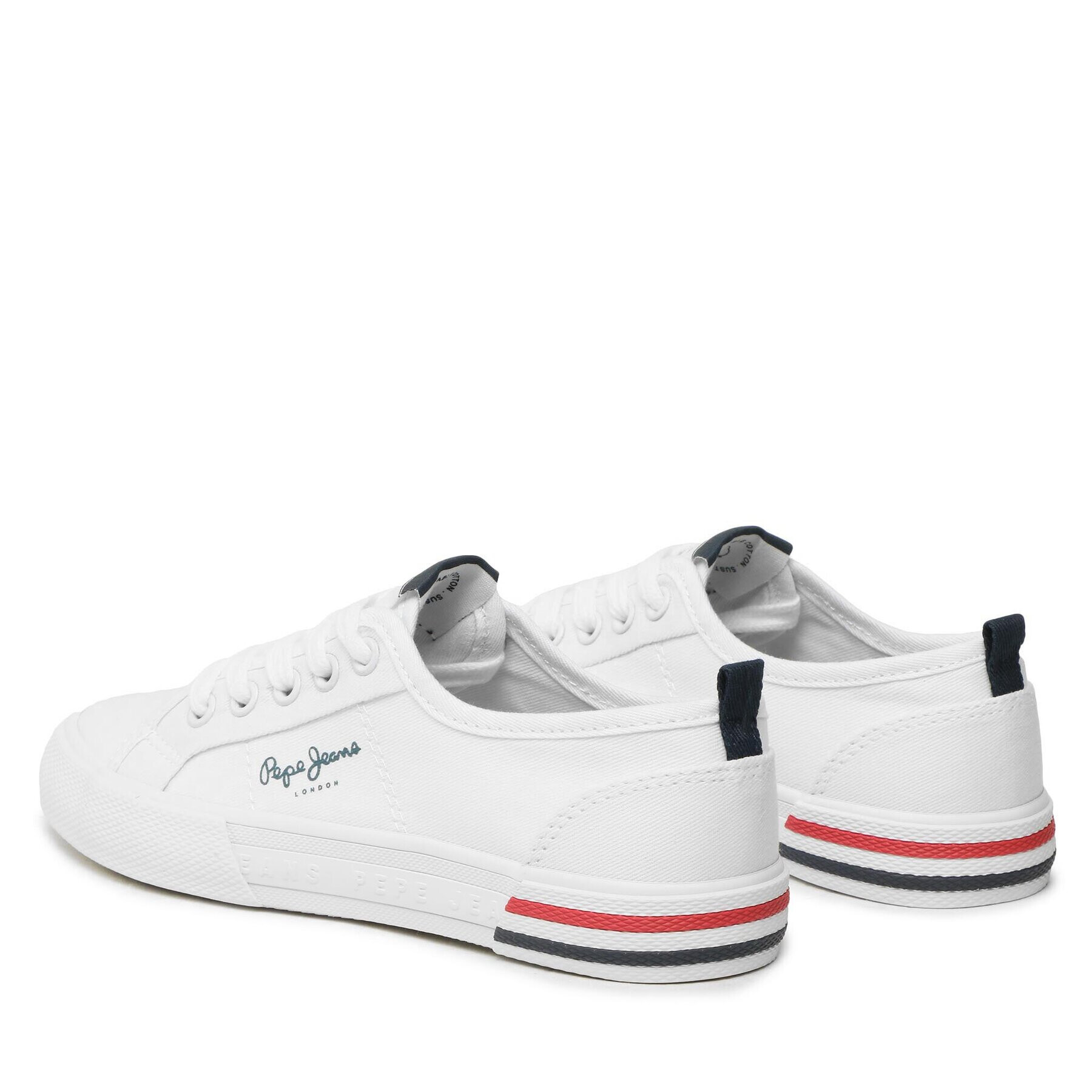 Pepe Jeans Гуменки Brady Basic Boy PBS30549 Бял - Pepit.bg
