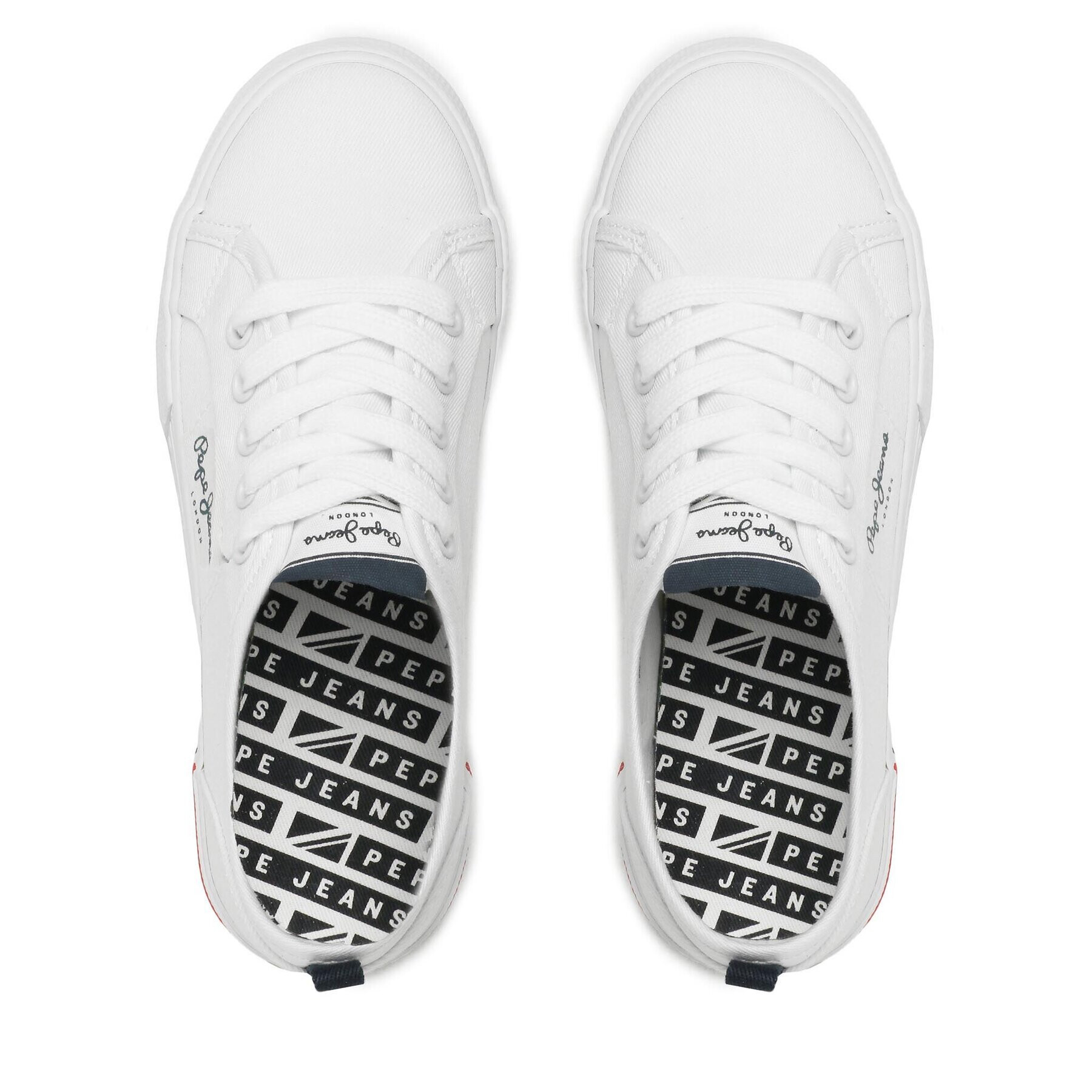 Pepe Jeans Гуменки Brady Basic Boy PBS30549 Бял - Pepit.bg