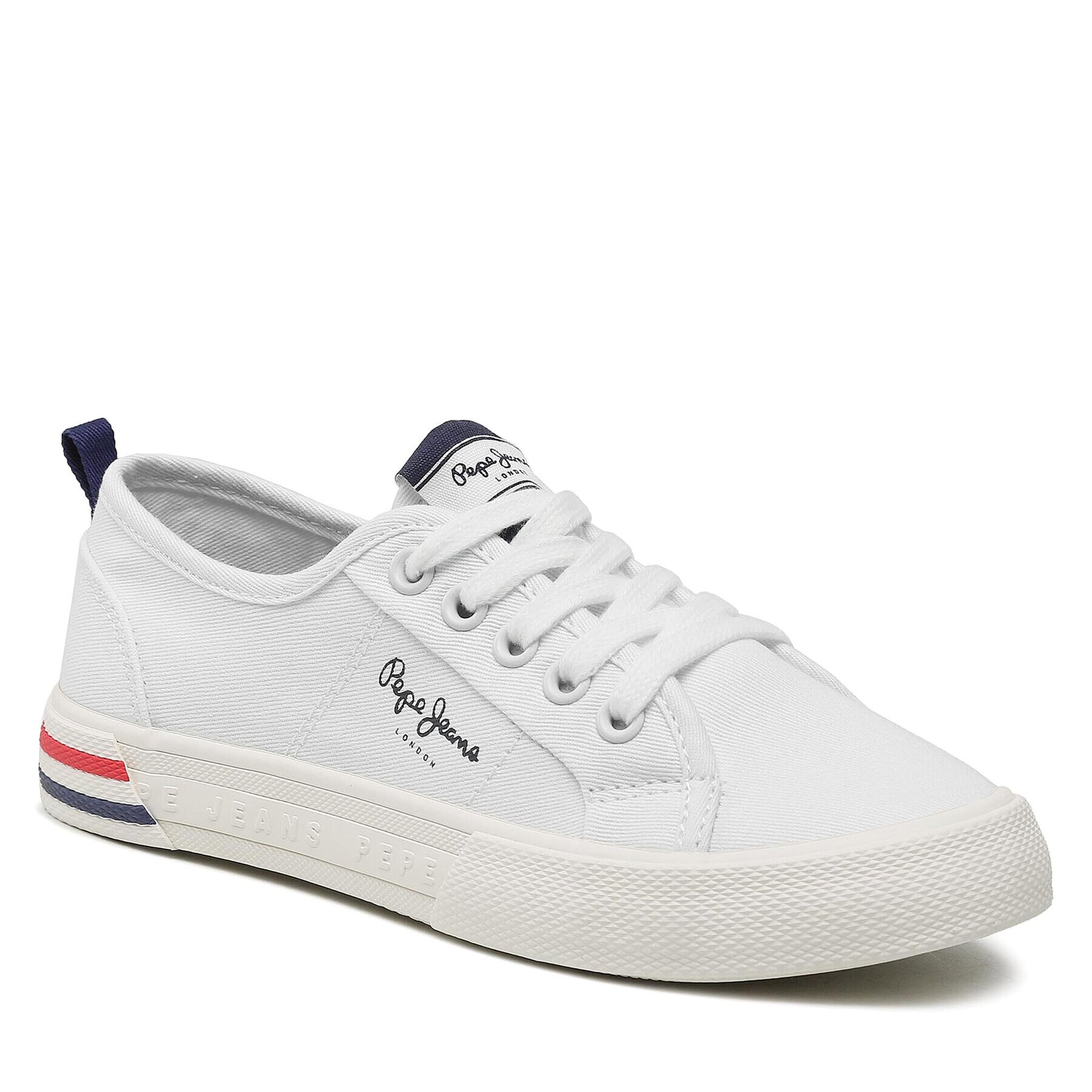 Pepe Jeans Гуменки Brady Basic G PGS30561 Бял - Pepit.bg