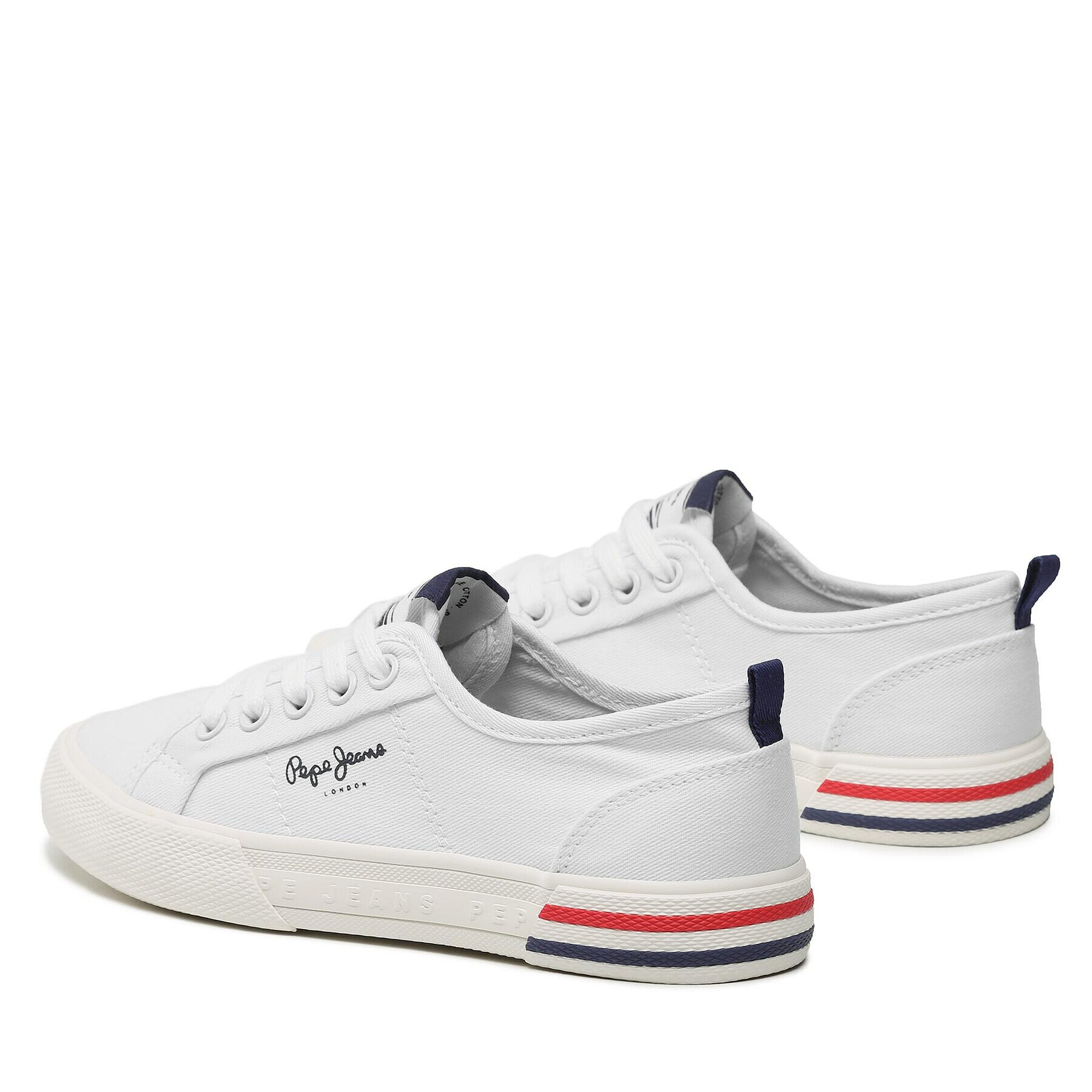 Pepe Jeans Гуменки Brady Basic G PGS30561 Бял - Pepit.bg