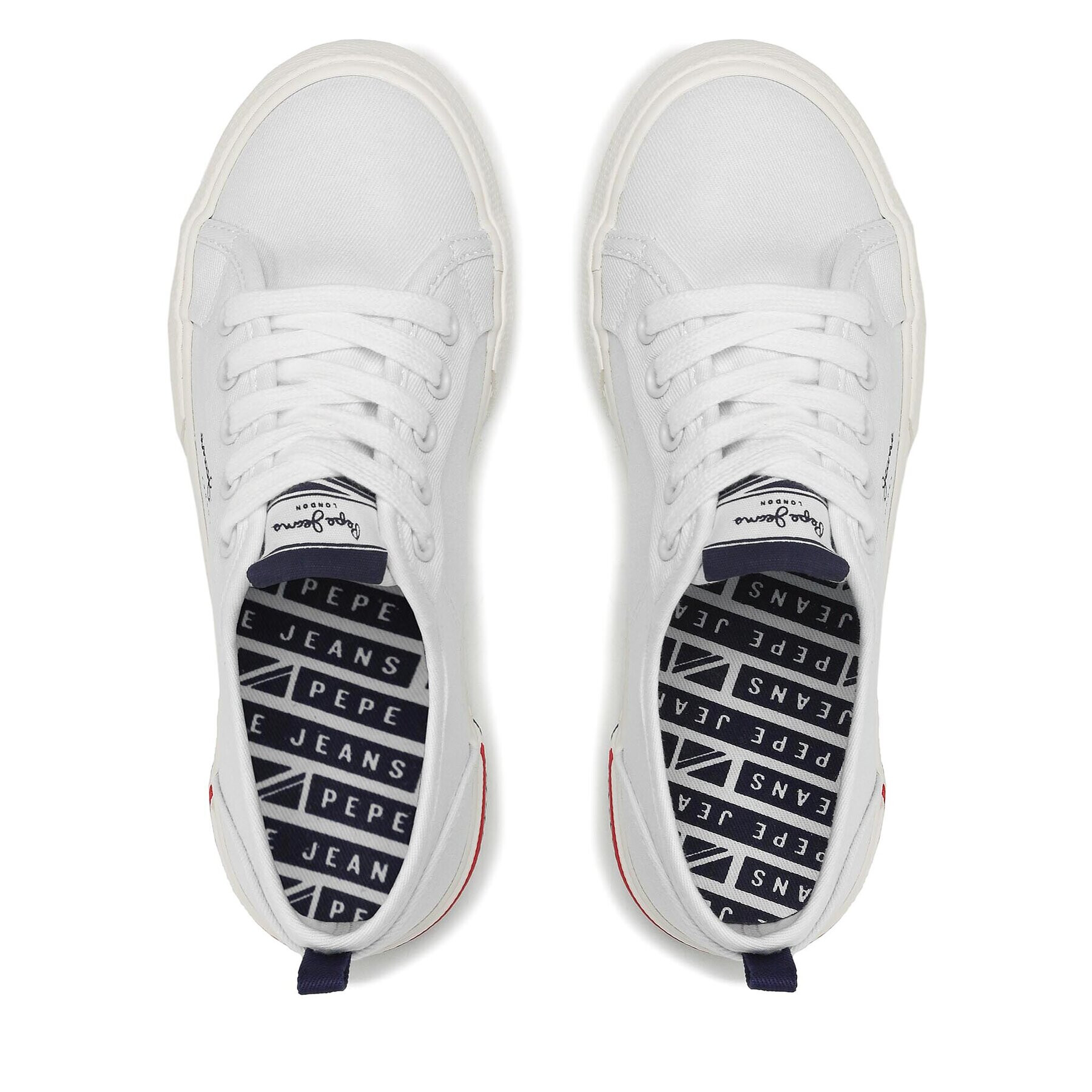 Pepe Jeans Гуменки Brady Basic G PGS30561 Бял - Pepit.bg