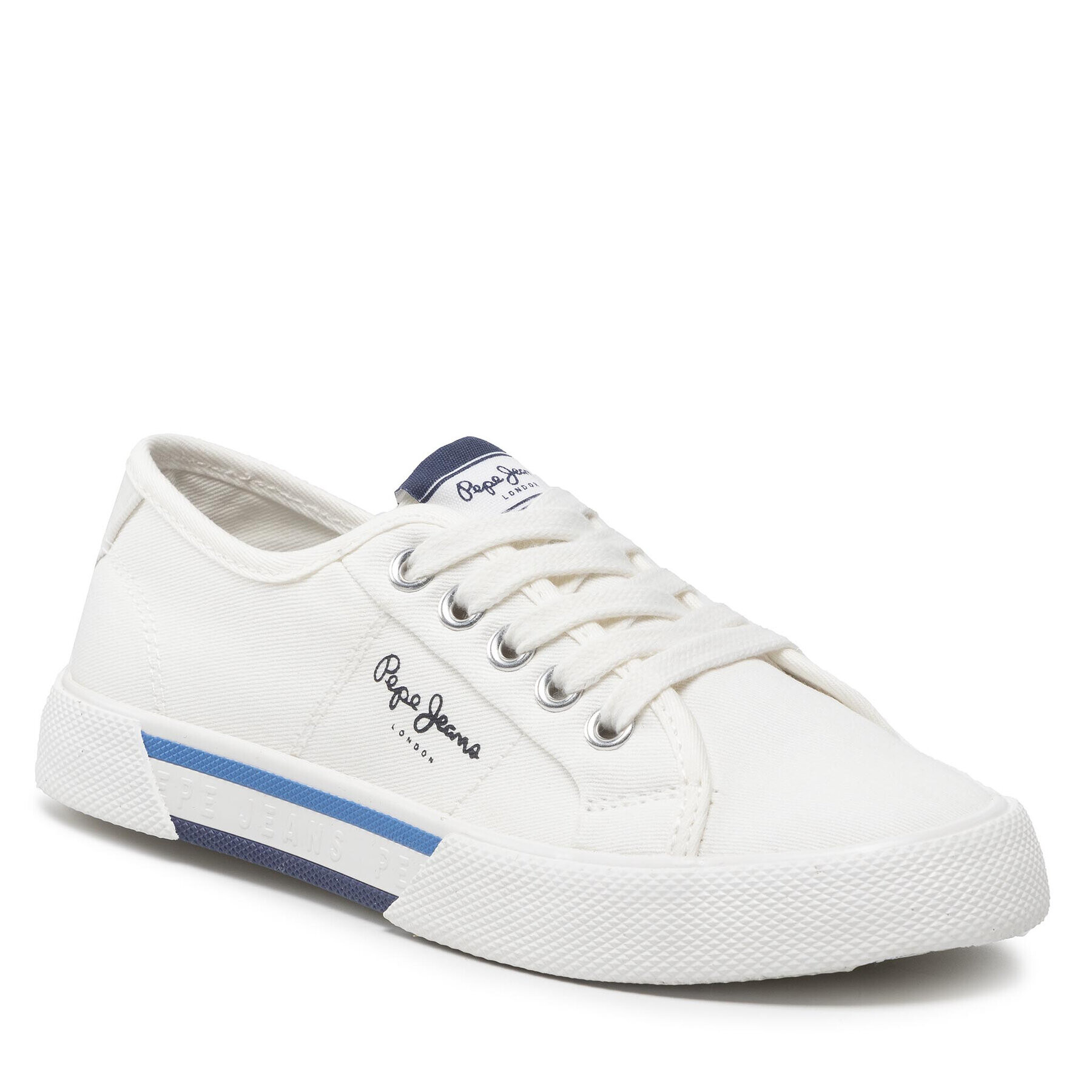 Pepe Jeans Гуменки Brady Boy Basic PBS30527 Бял - Pepit.bg