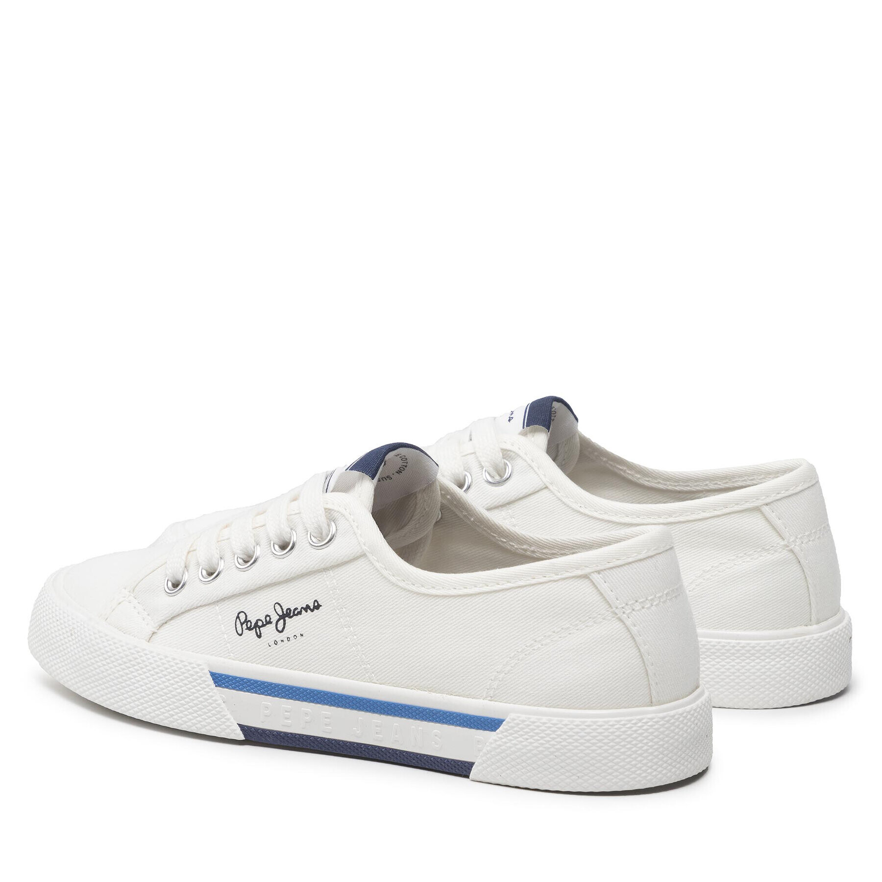 Pepe Jeans Гуменки Brady Boy Basic PBS30527 Бял - Pepit.bg