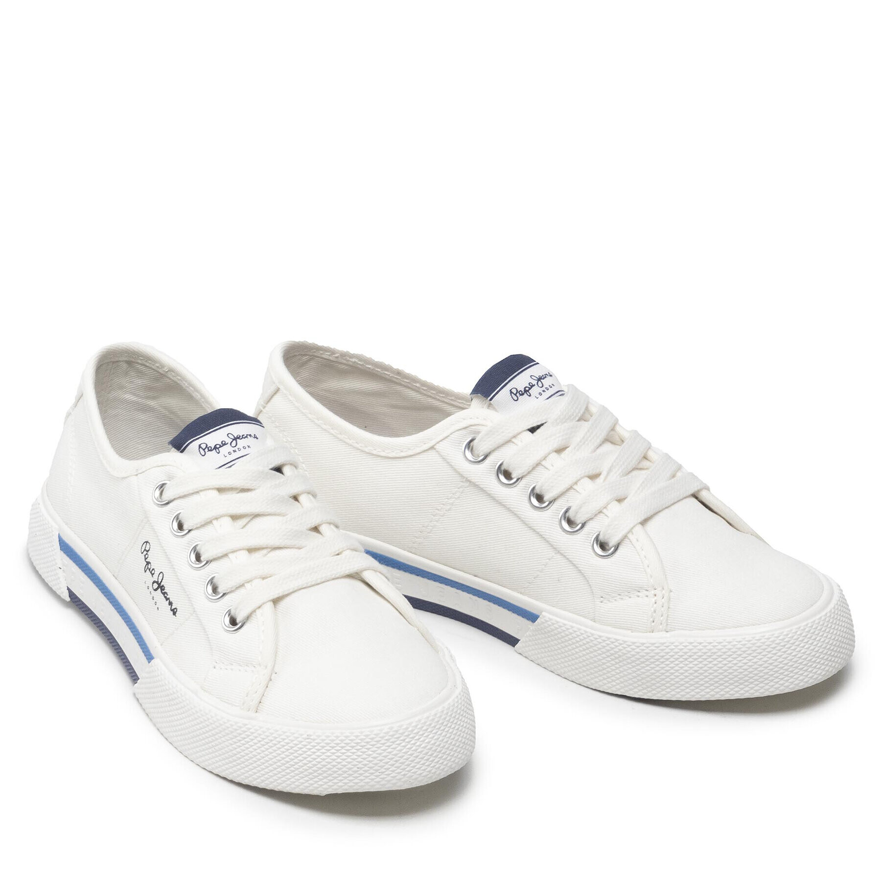 Pepe Jeans Гуменки Brady Boy Basic PBS30527 Бял - Pepit.bg