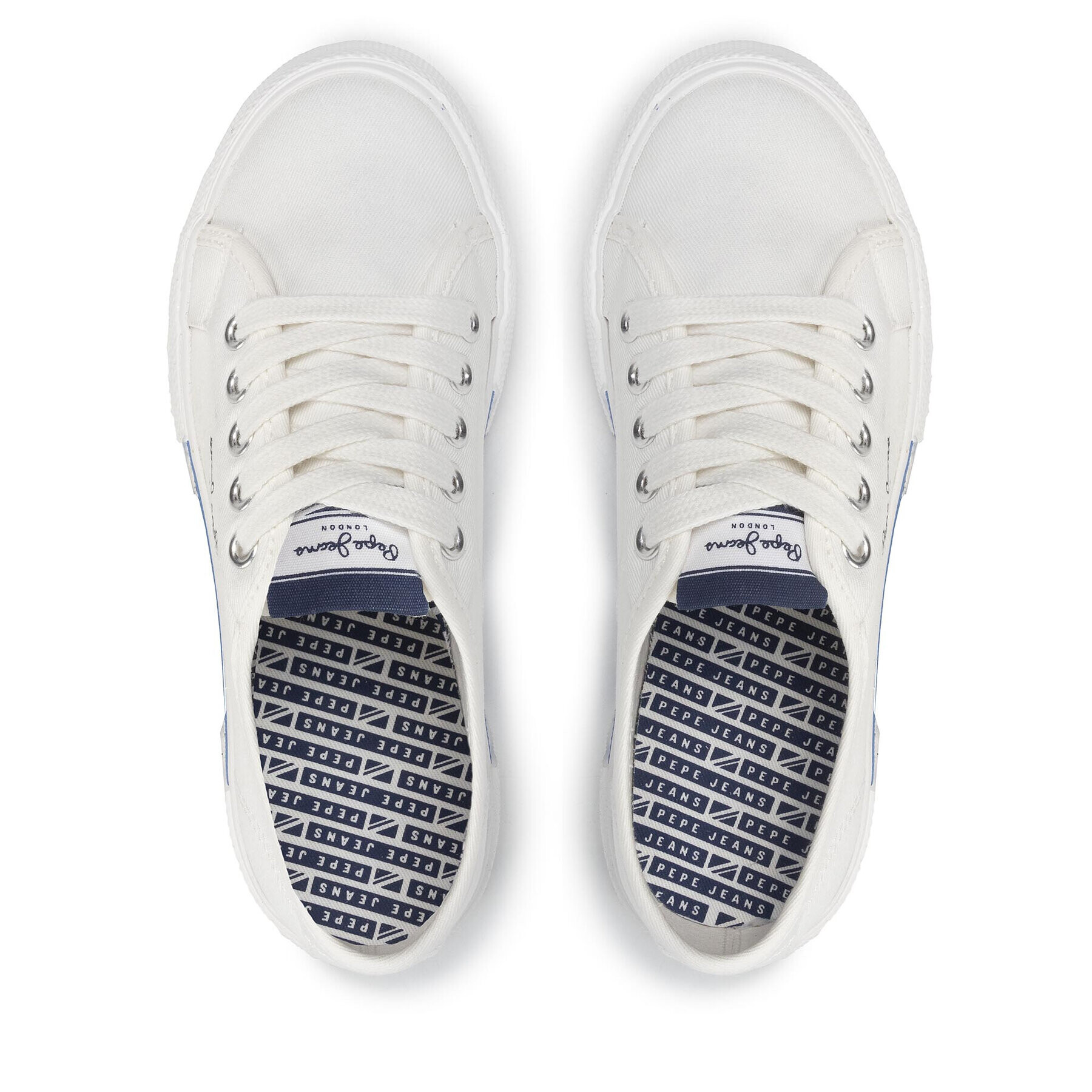 Pepe Jeans Гуменки Brady Boy Basic PBS30527 Бял - Pepit.bg