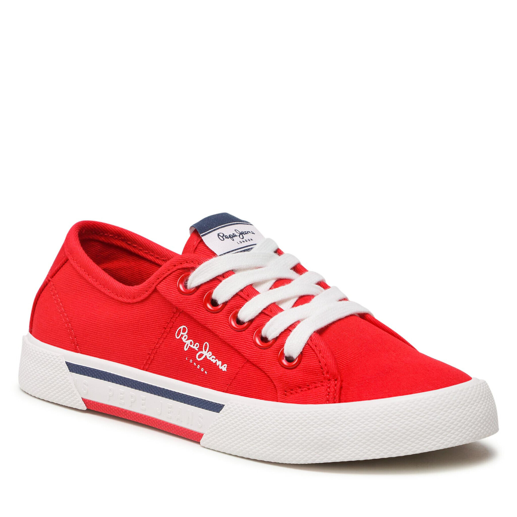 Pepe Jeans Гуменки Brady Boy Basic PBS30527 Червен - Pepit.bg