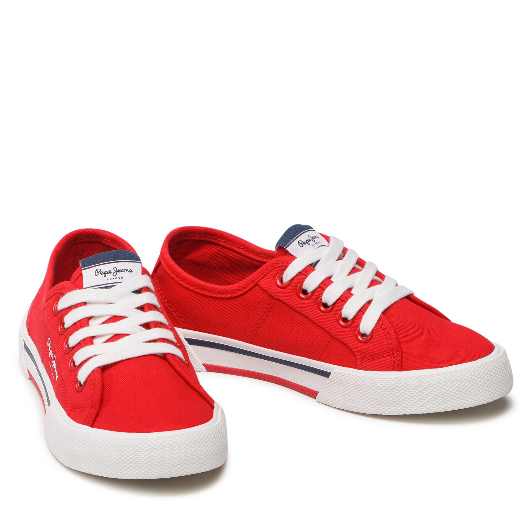 Pepe Jeans Гуменки Brady Boy Basic PBS30527 Червен - Pepit.bg