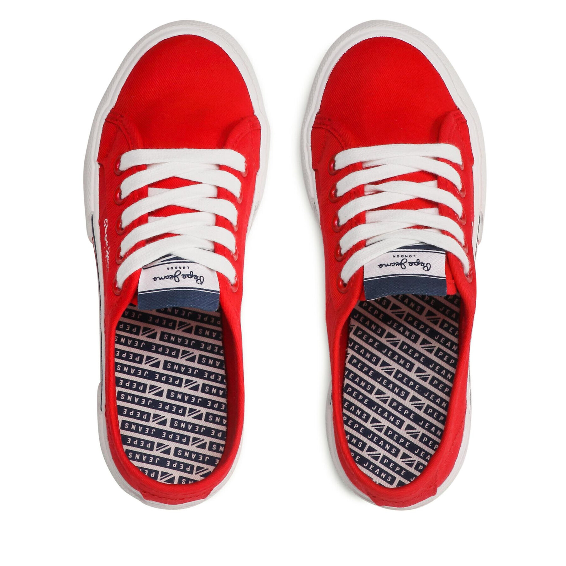 Pepe Jeans Гуменки Brady Boy Basic PBS30527 Червен - Pepit.bg