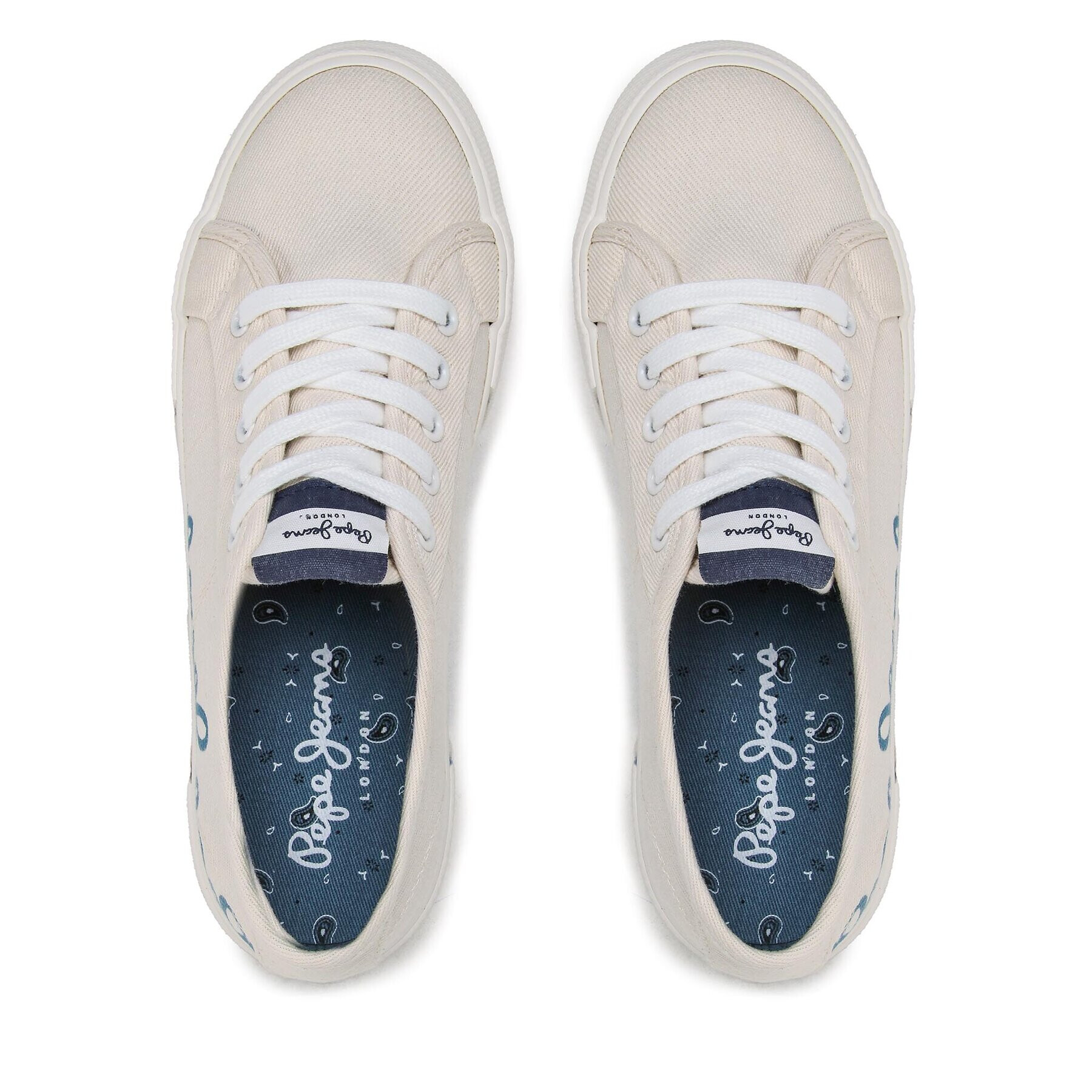 Pepe Jeans Гуменки Brady Denim W PLS31438 Бял - Pepit.bg