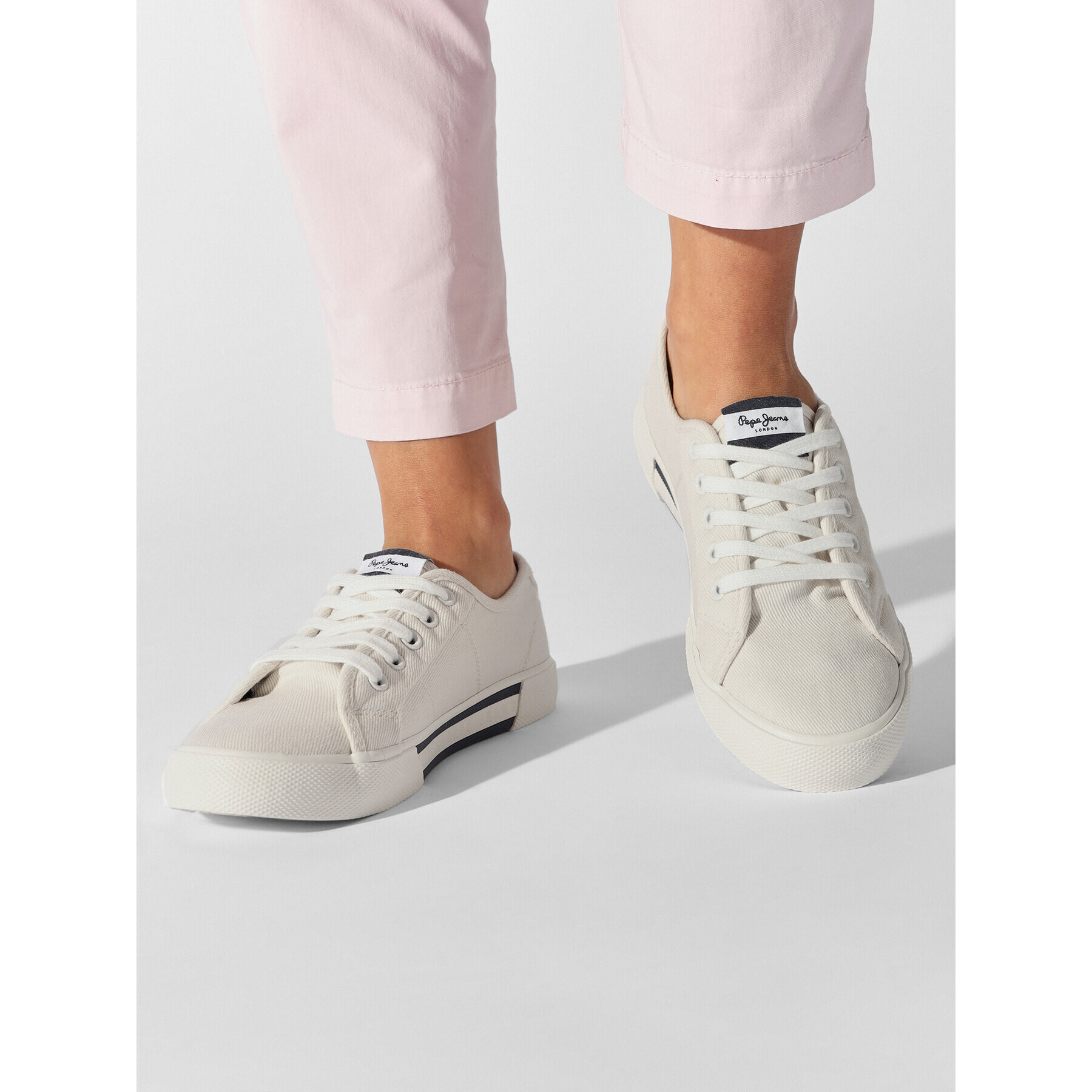 Pepe Jeans Гуменки Brady Denim W PLS31438 Бял - Pepit.bg