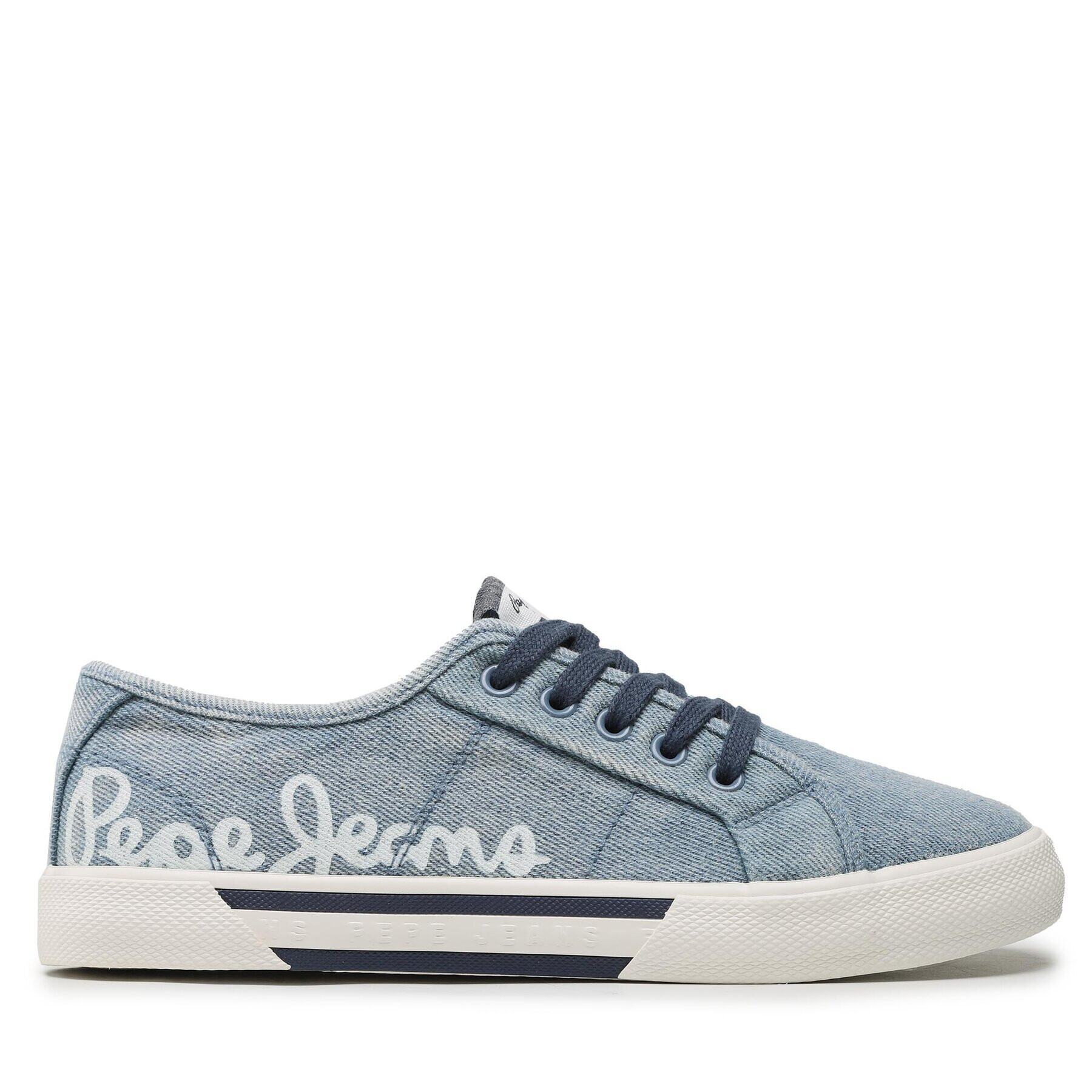 Pepe Jeans Гуменки Brady Denim W PLS31438 Син - Pepit.bg