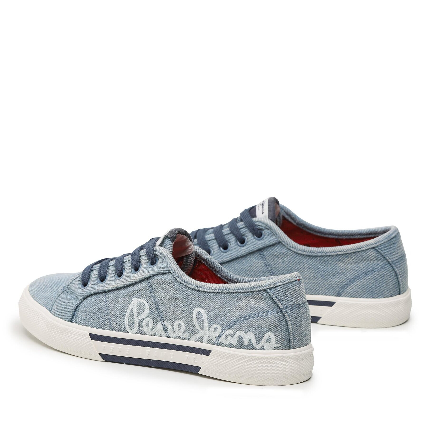 Pepe Jeans Гуменки Brady Denim W PLS31438 Син - Pepit.bg