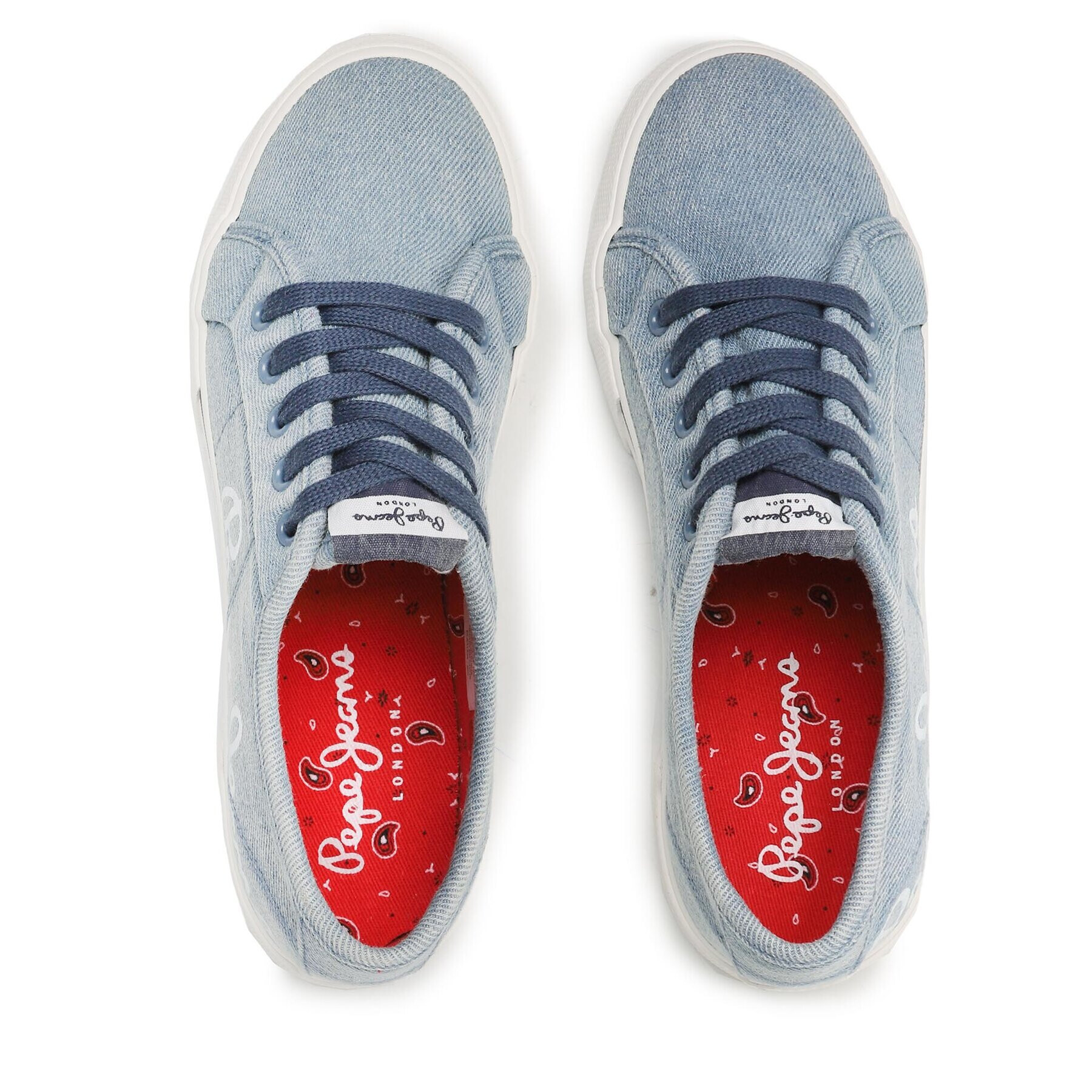 Pepe Jeans Гуменки Brady Denim W PLS31438 Син - Pepit.bg