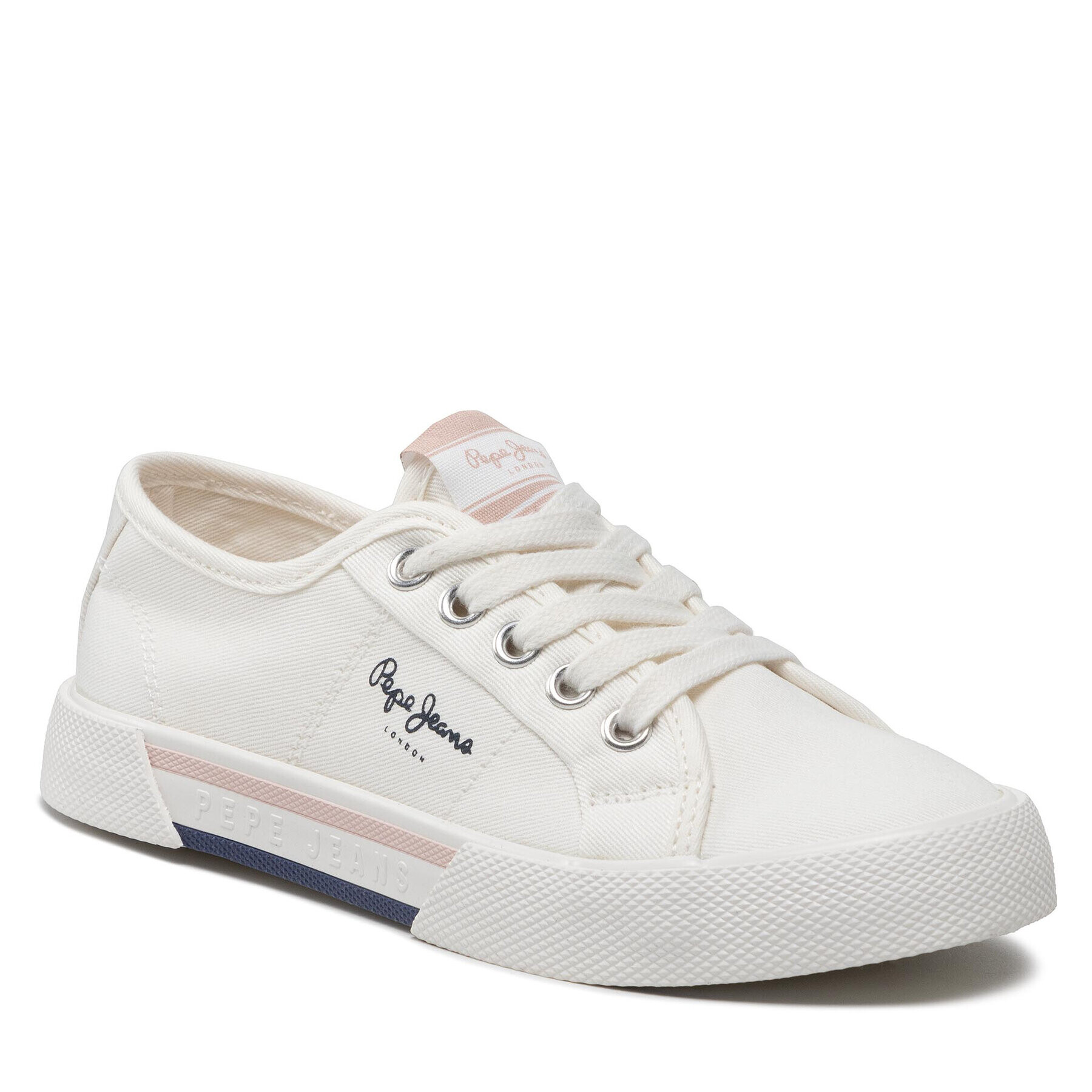 Pepe Jeans Гуменки Brady Girl Basic PGS30543 Бял - Pepit.bg