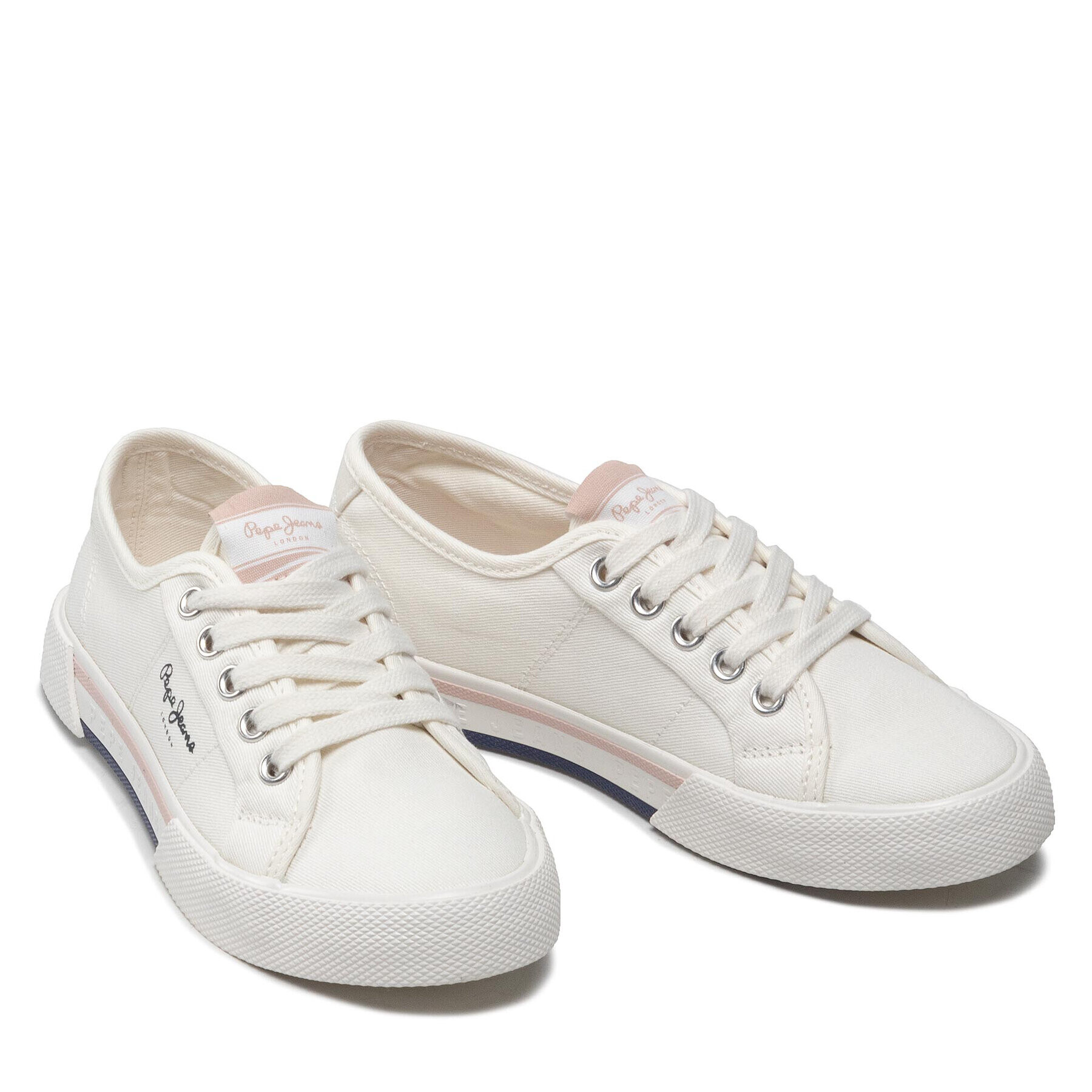 Pepe Jeans Гуменки Brady Girl Basic PGS30543 Бял - Pepit.bg