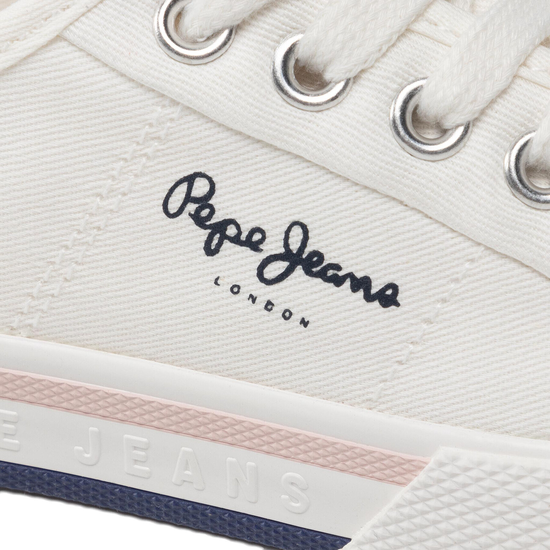 Pepe Jeans Гуменки Brady Girl Basic PGS30543 Бял - Pepit.bg