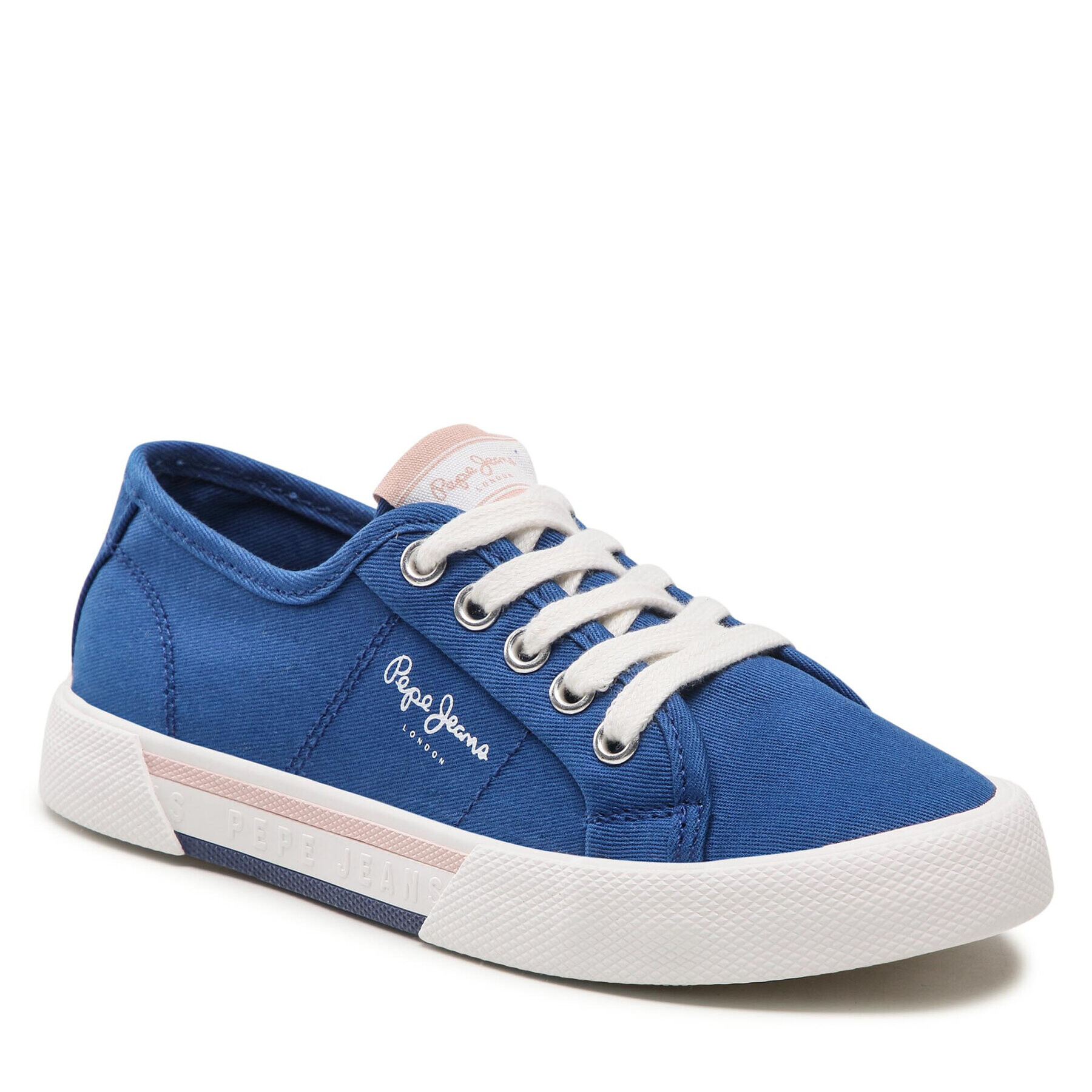 Pepe Jeans Гуменки Brady Girl Basic PGS30543 Син - Pepit.bg