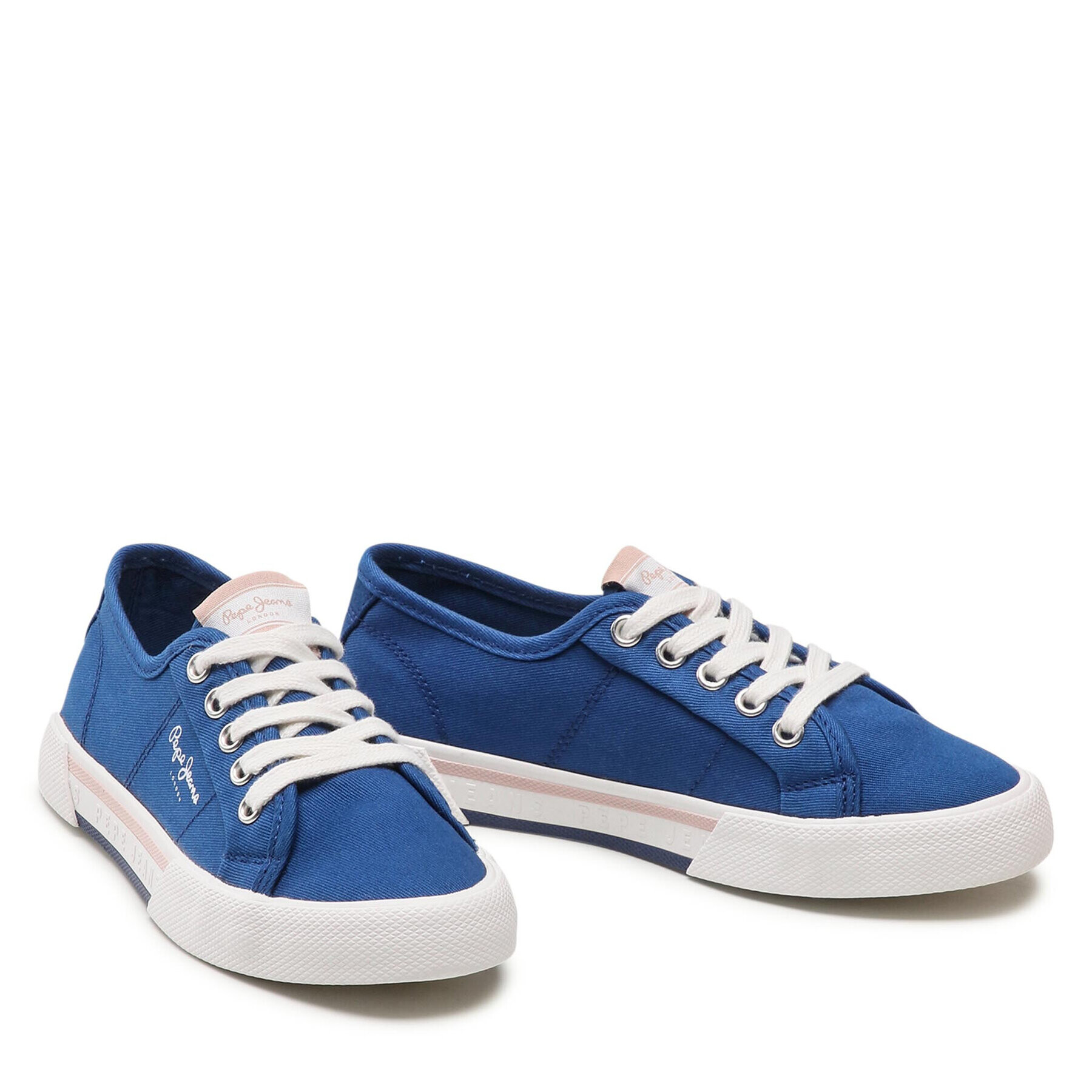 Pepe Jeans Гуменки Brady Girl Basic PGS30543 Син - Pepit.bg