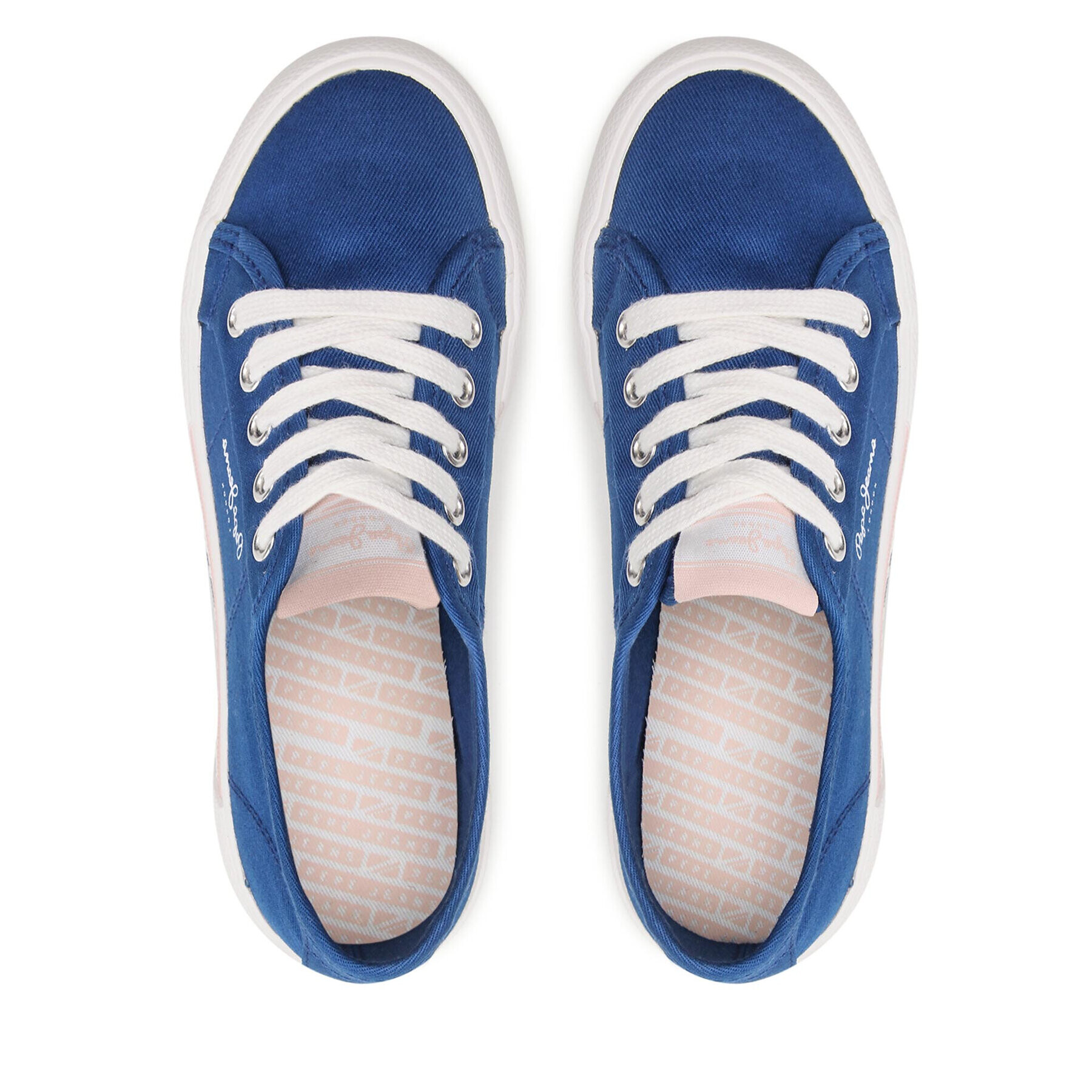 Pepe Jeans Гуменки Brady Girl Basic PGS30543 Син - Pepit.bg