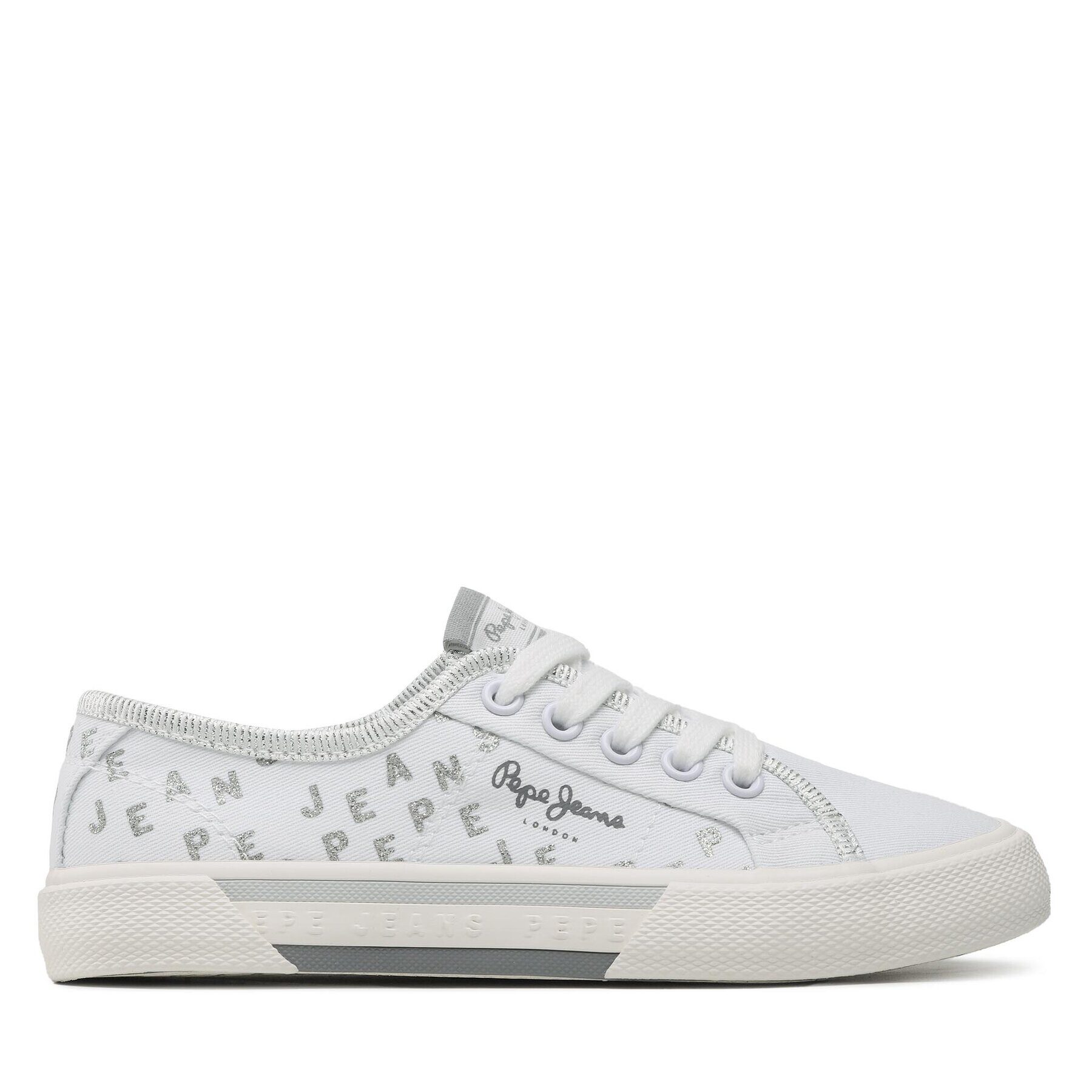 Pepe Jeans Гуменки Brady Shine G PGS30562 Бял - Pepit.bg