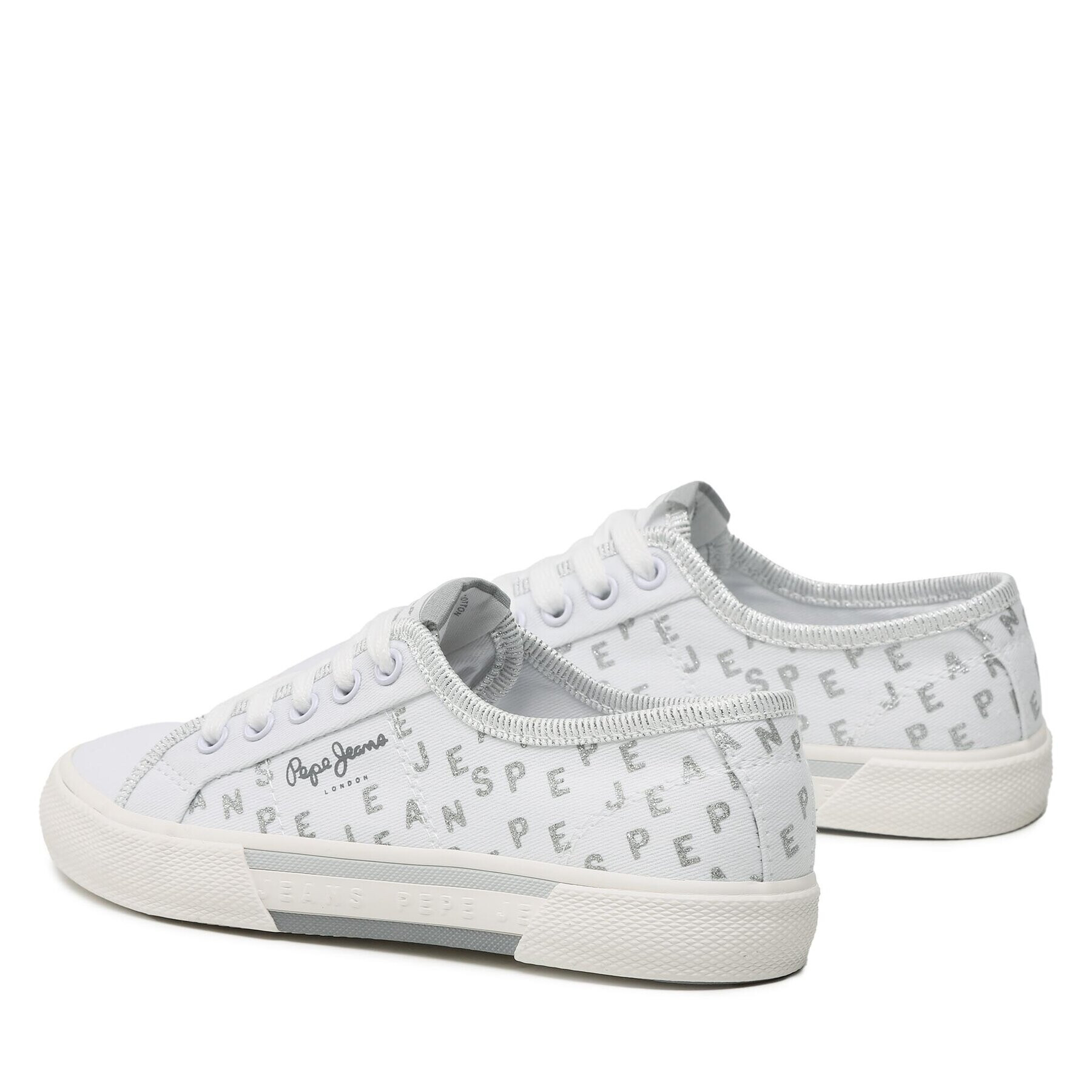 Pepe Jeans Гуменки Brady Shine G PGS30562 Бял - Pepit.bg