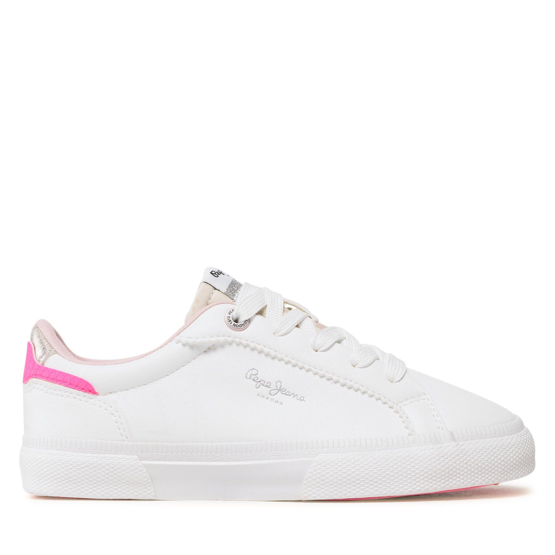 Pepe Jeans Гуменки Kenton Basic Girl PGS30549 Бял - Pepit.bg