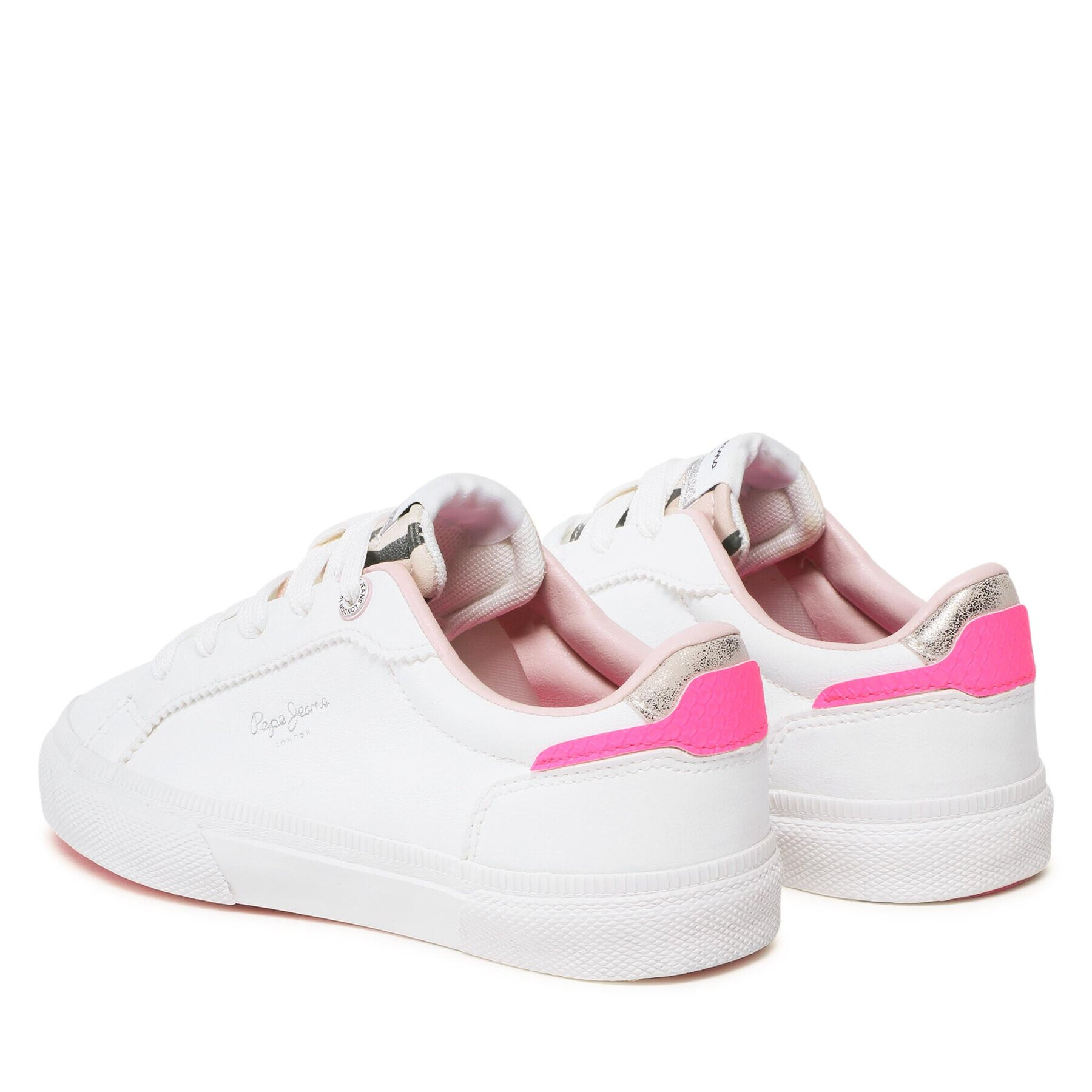 Pepe Jeans Гуменки Kenton Basic Girl PGS30549 Бял - Pepit.bg