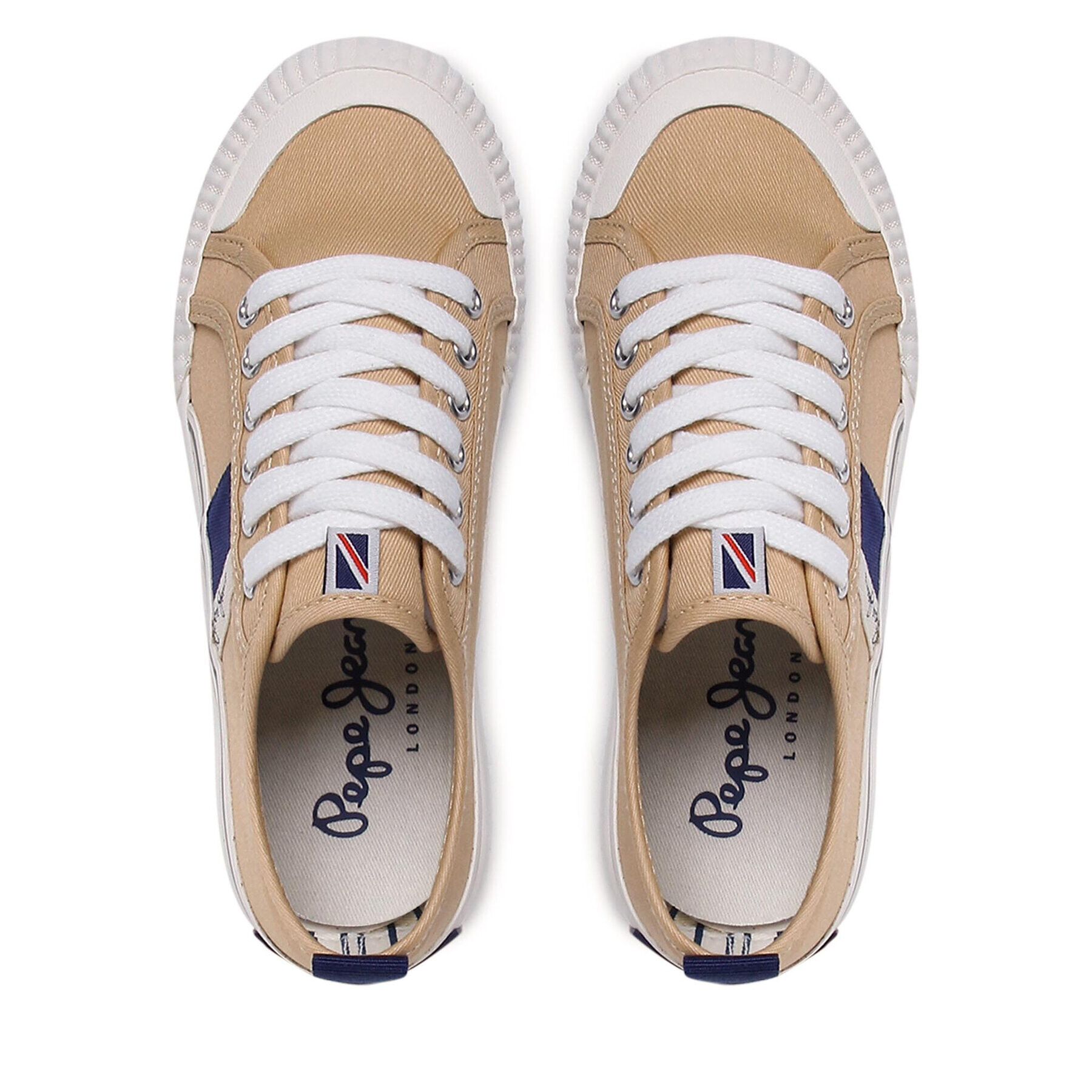 Pepe Jeans Гуменки Ottis Combi Boy PBS30526 Бежов - Pepit.bg