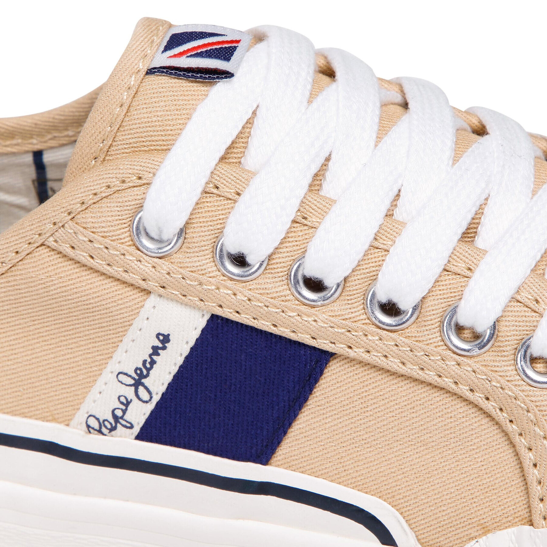 Pepe Jeans Гуменки Ottis Combi Boy PBS30526 Бежов - Pepit.bg