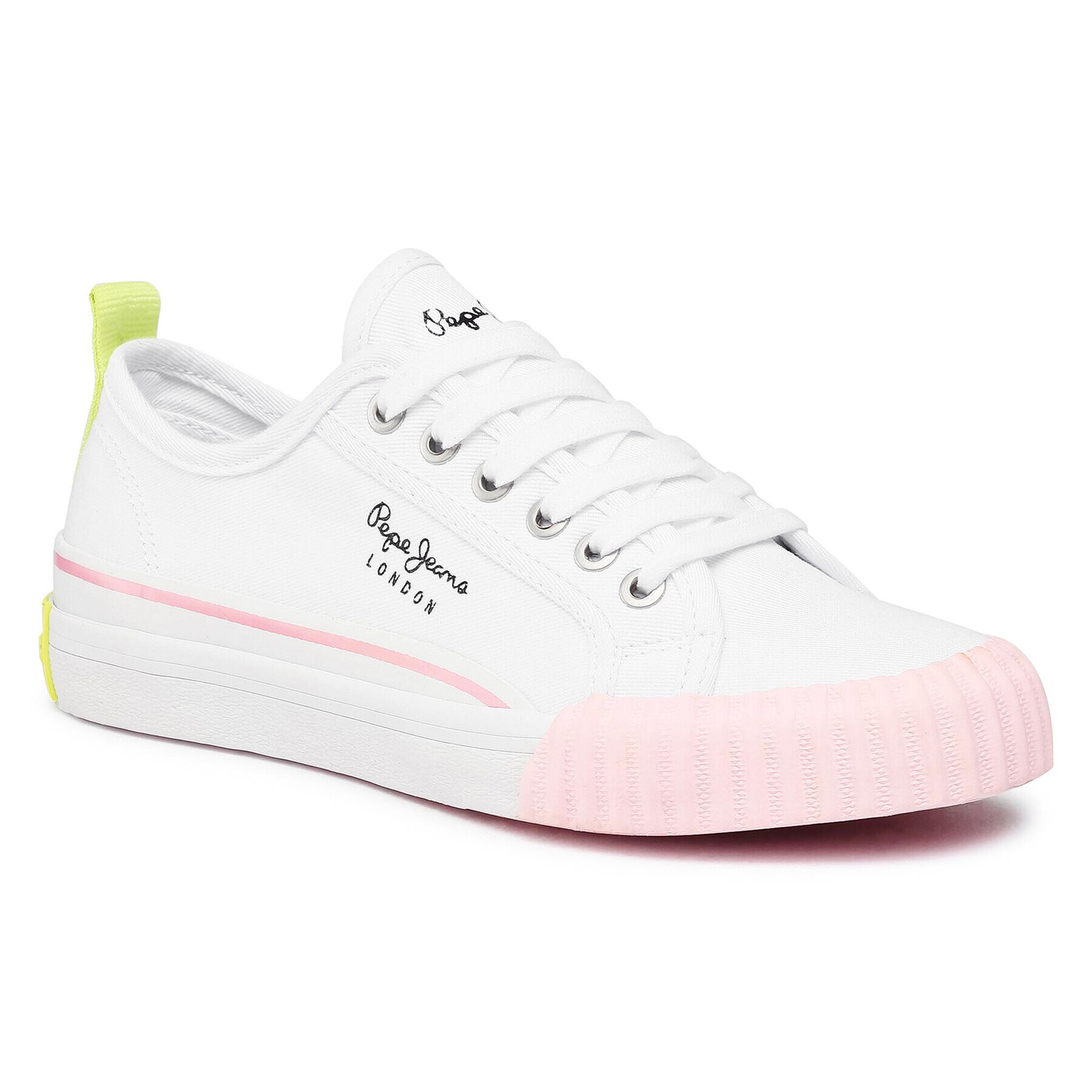 Pepe Jeans Гуменки Ottis Girl PGS30484 Бял - Pepit.bg