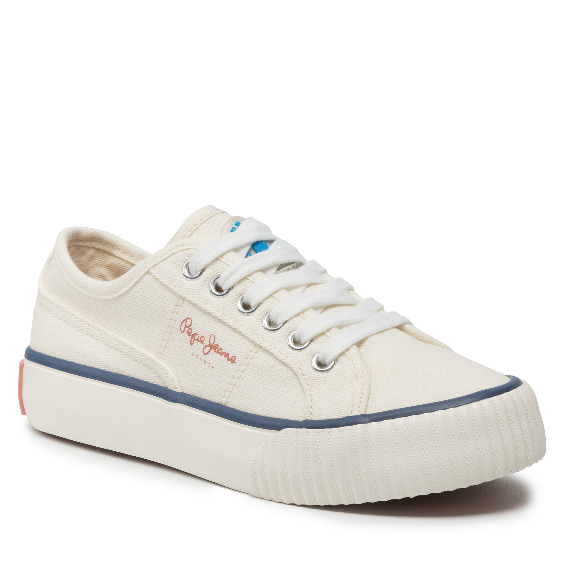 Pepe Jeans Гуменки Ottis Platform Girl Бял - Pepit.bg