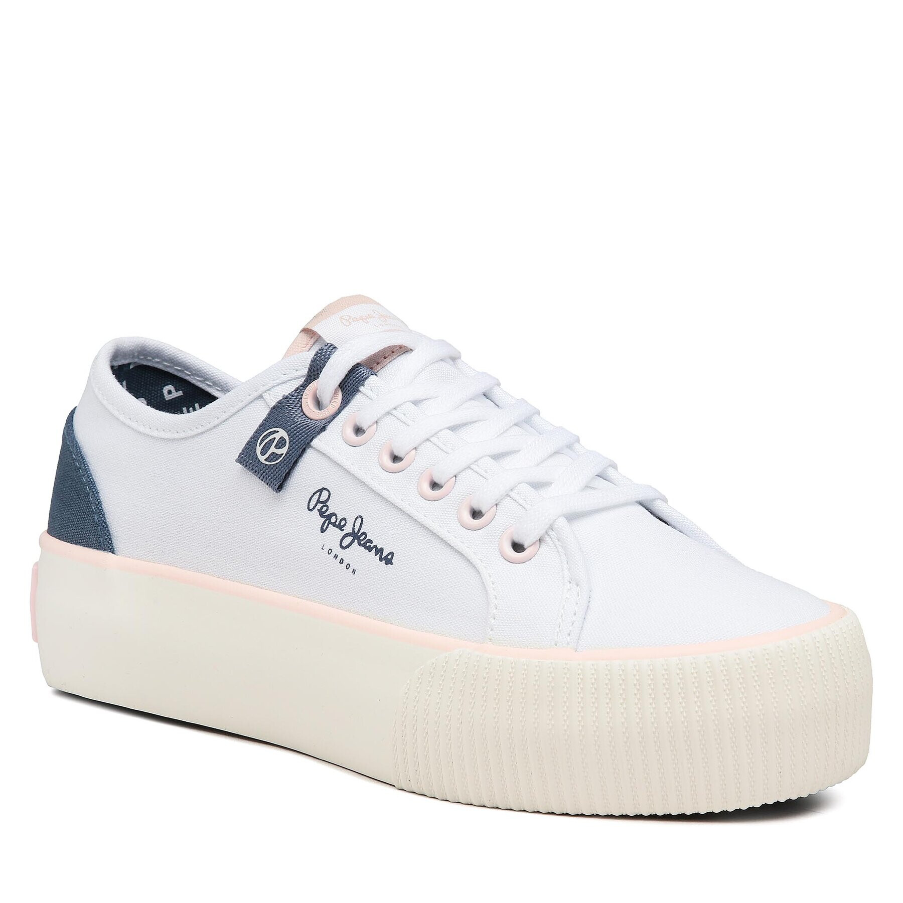 Pepe Jeans Гуменки Ottis W Sun PLS31456 Бял - Pepit.bg