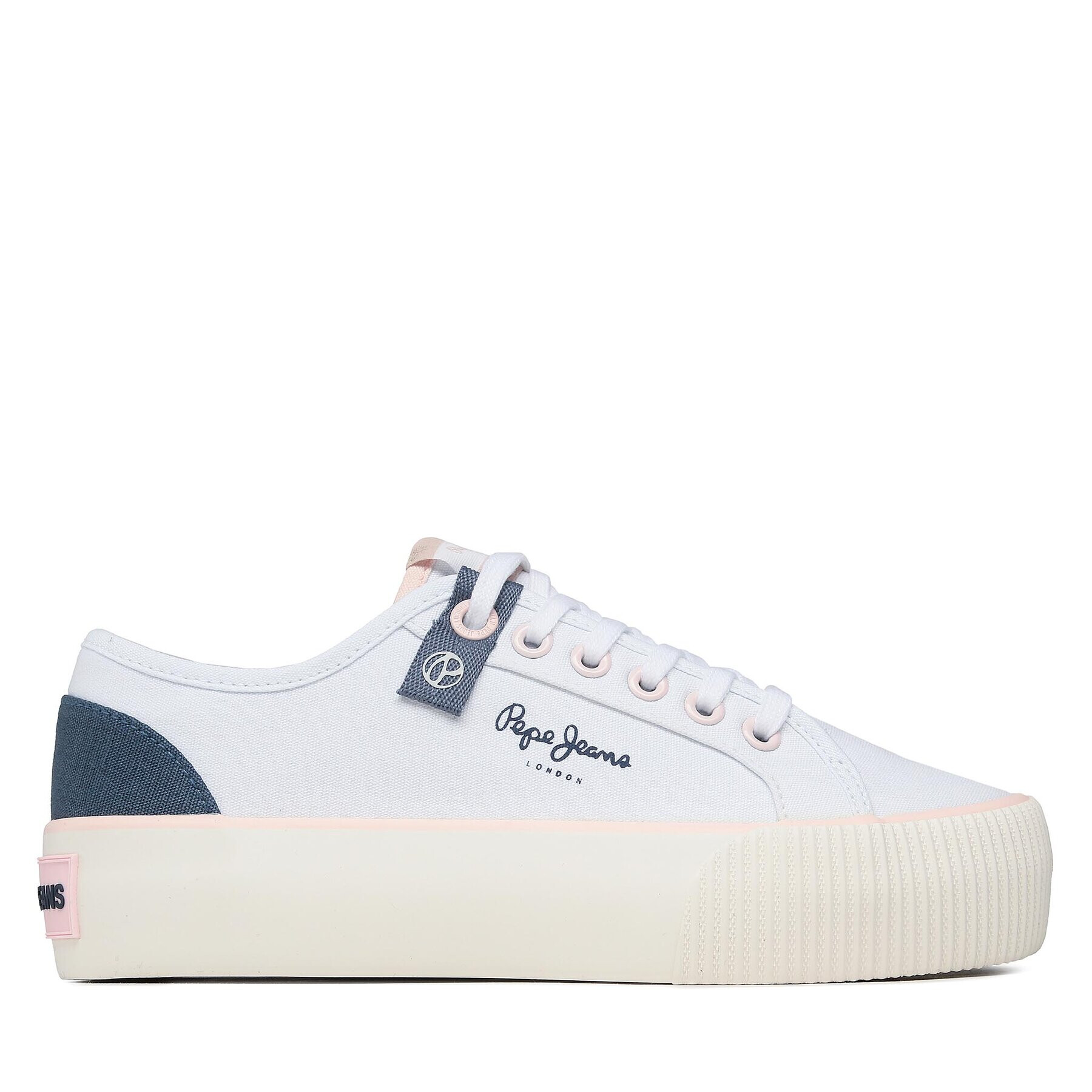 Pepe Jeans Гуменки Ottis W Sun PLS31456 Бял - Pepit.bg