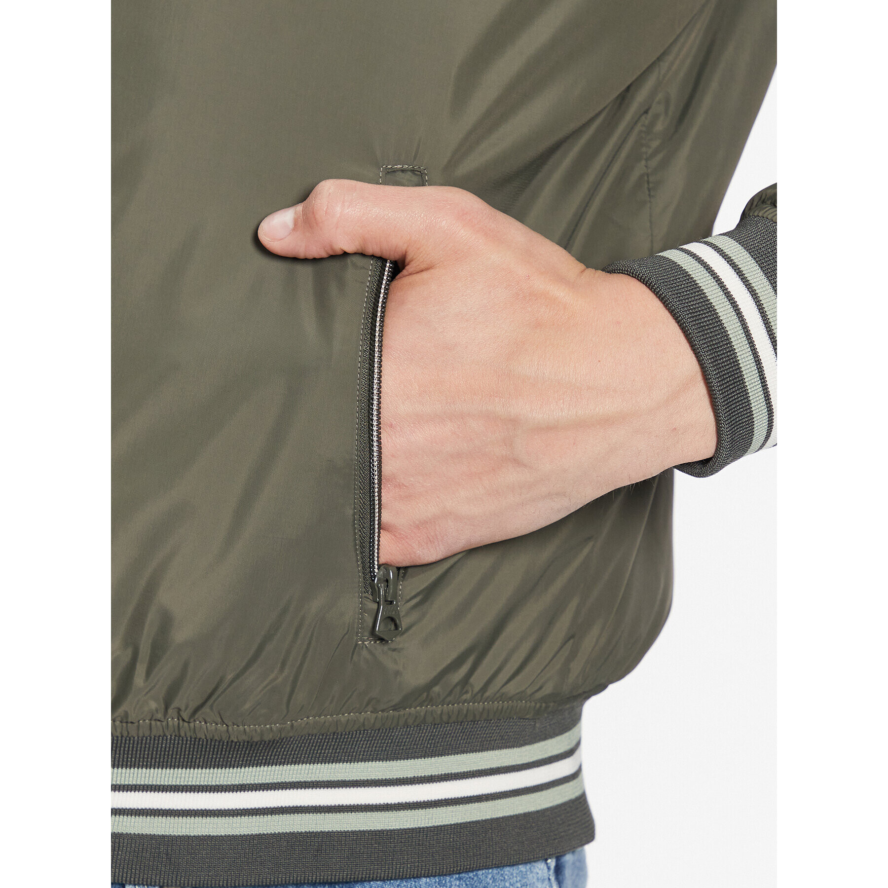 Pepe Jeans Яке бомбър PM402798 Зелен Regular Fit - Pepit.bg